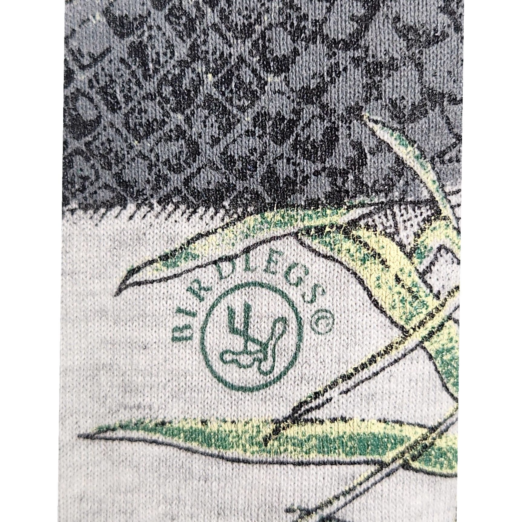 Vintage VINTAGE Louisiana Alligator Bird Legs Graphic Crocodile Single Stitch Nature Shirt Unisex Adults L Gray 90s Decade AOP Size US L / EU 52-54 / 3 - 4 Thumbnail