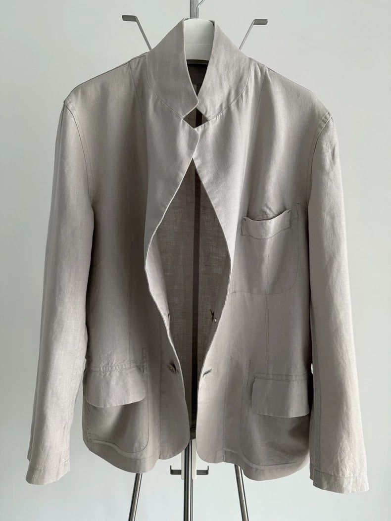 Yohji Yamamoto Yohji Yamamoto Yohji Yamamoto Linen Jacket for Men Size US L / EU 52-54 / 3 - 2 Thumbnail