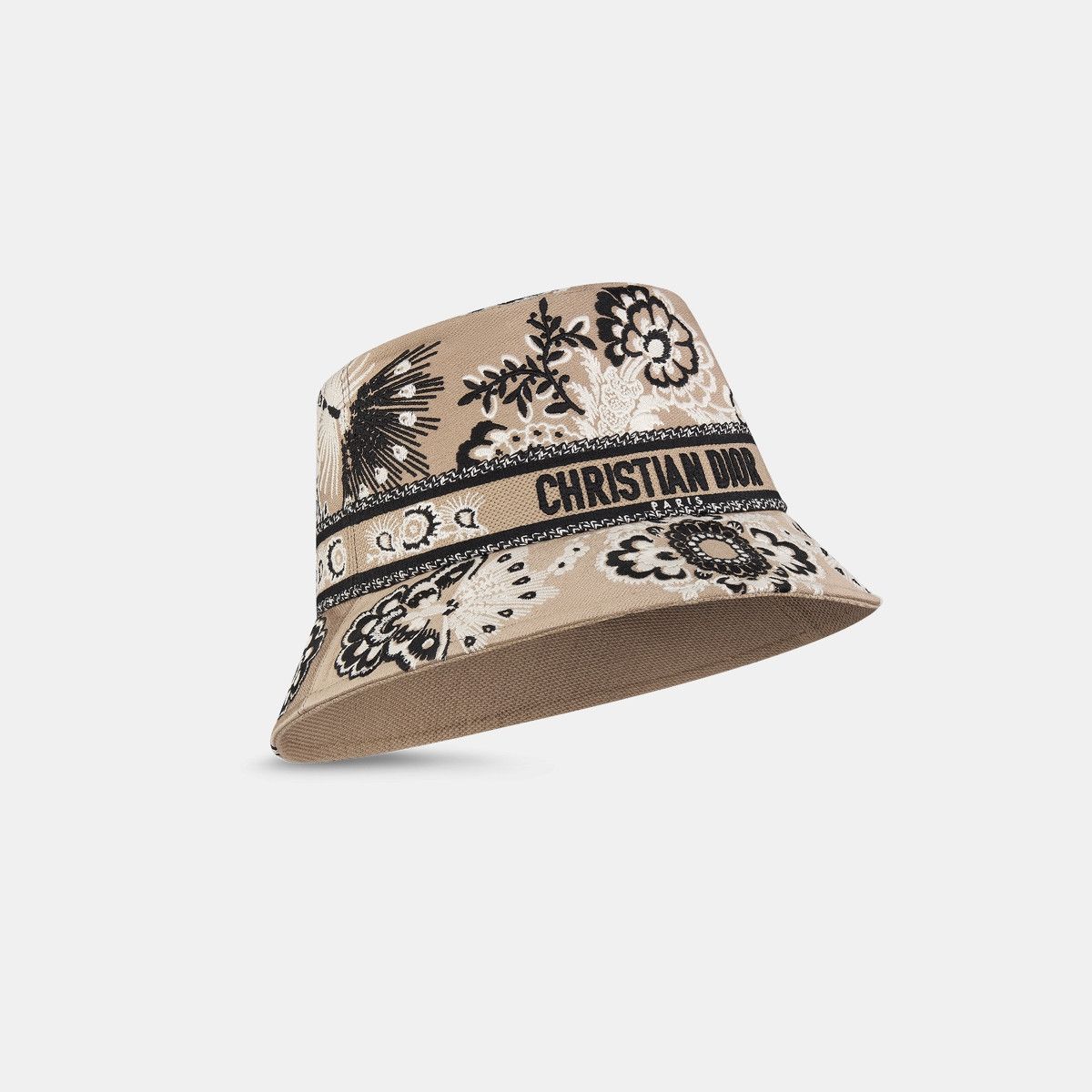 Dior o1bcso1str0226 Size:OS/Small Brim Bucket Hat in Beige/Black Size ONE SIZE - 1 Thumbnail