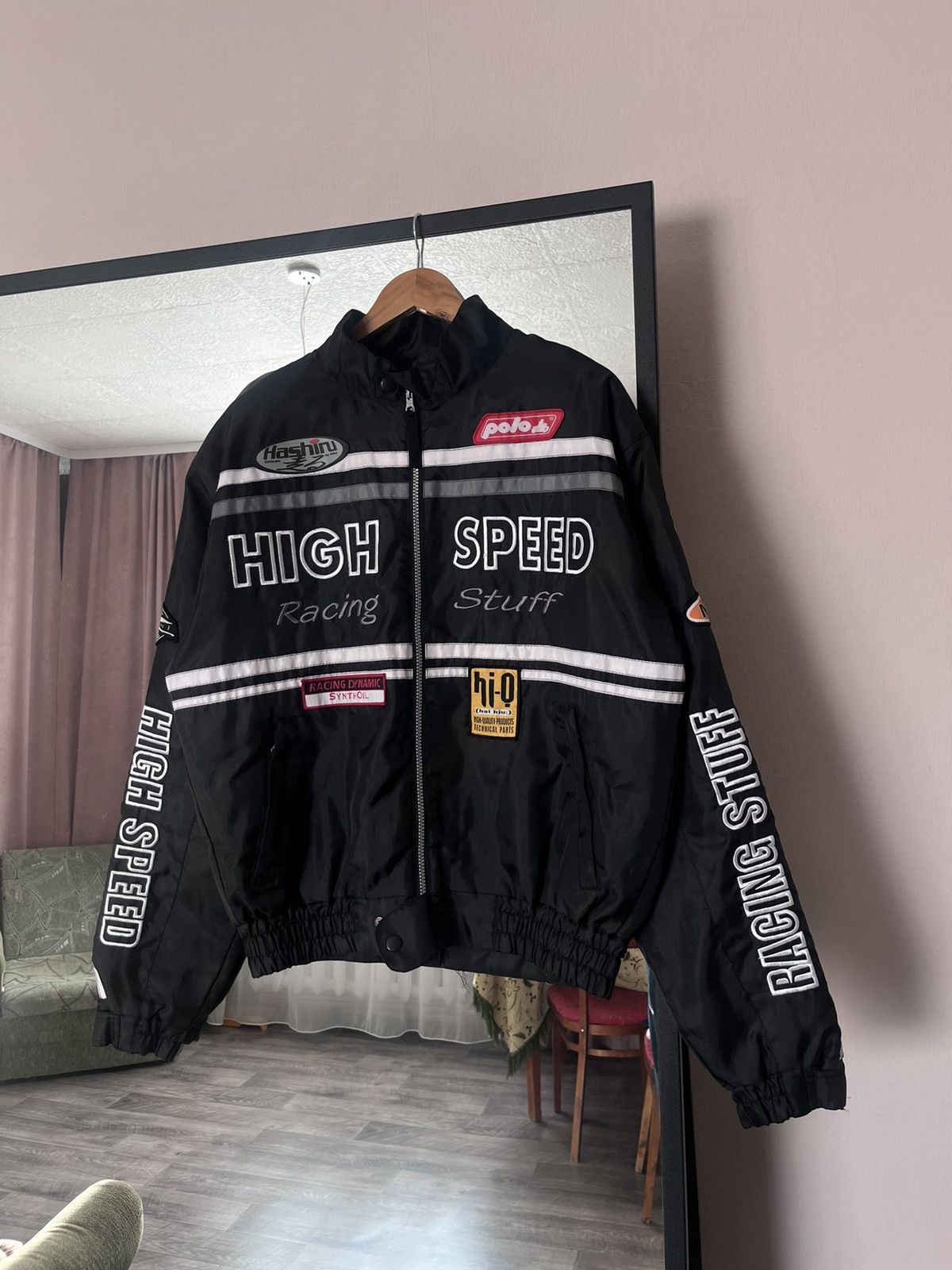 Vintage Polo High Speed Racing Moto Multi Logo Jacket