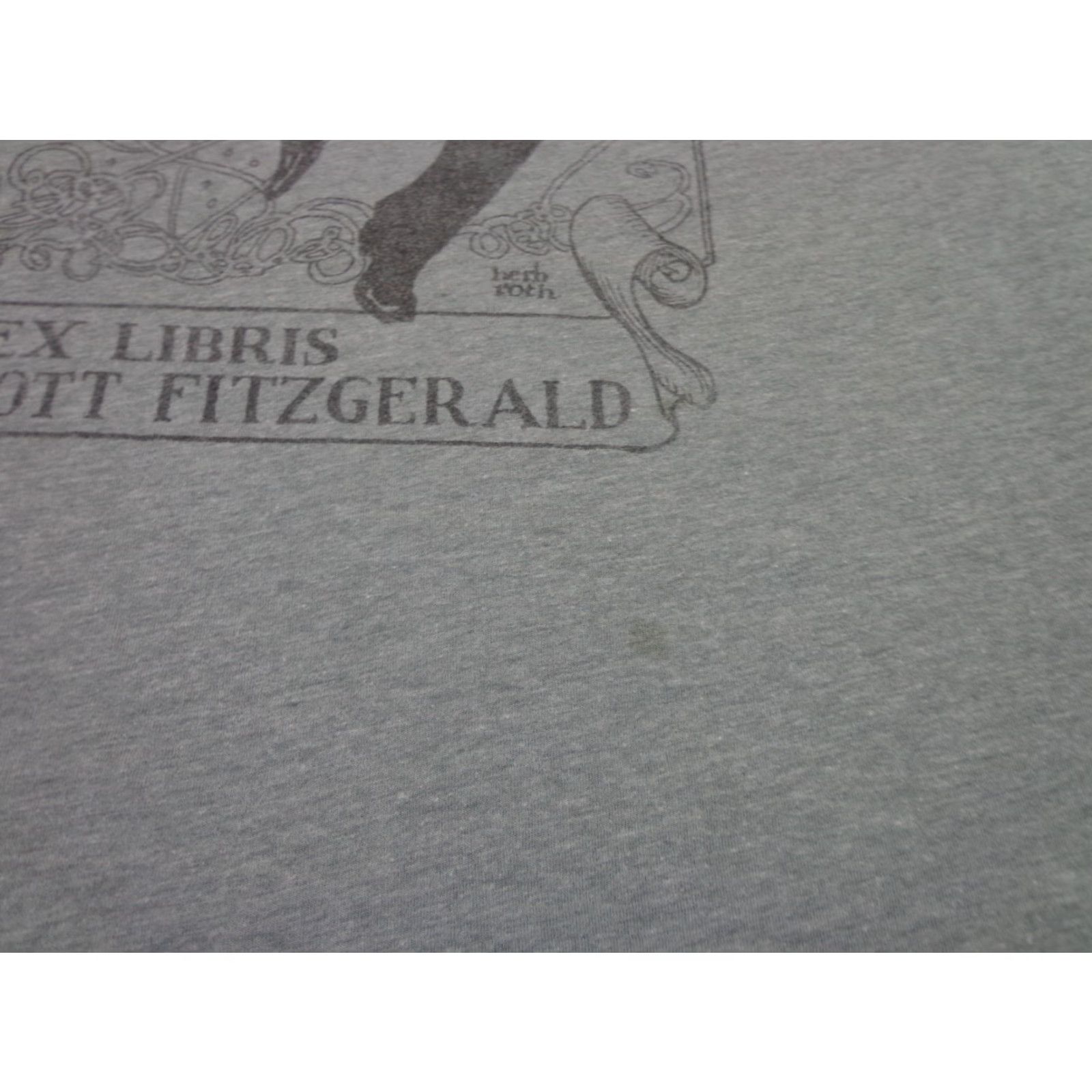 Vintage Be Your Age Out of Print Scott Fitzgerald T Shirt 2XL Gray Cotton Blend Unisex Adults Short Sleeve Crew Neck Regular FLAWS Size US XXL / EU 58 / 5 - 3 Thumbnail
