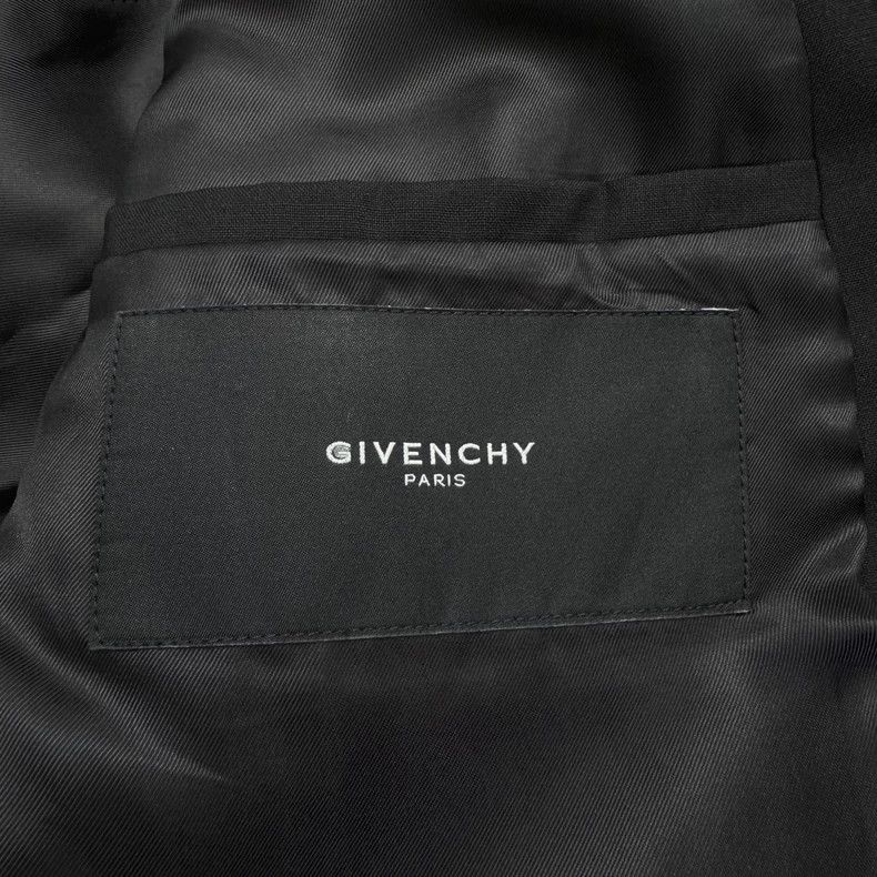 Givenchy Givenchy Size52 Black Wool Blazer Jacket Size US M / EU 48-50 / 2 - 2 Thumbnail