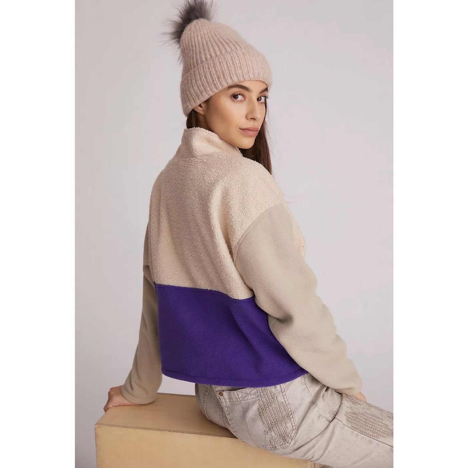 Anthropologie New Anthropologie DONNI Colorblocked Sherpa Jacket $324 XL Size XL / US 12-14 / IT 48-50 - 4 Thumbnail