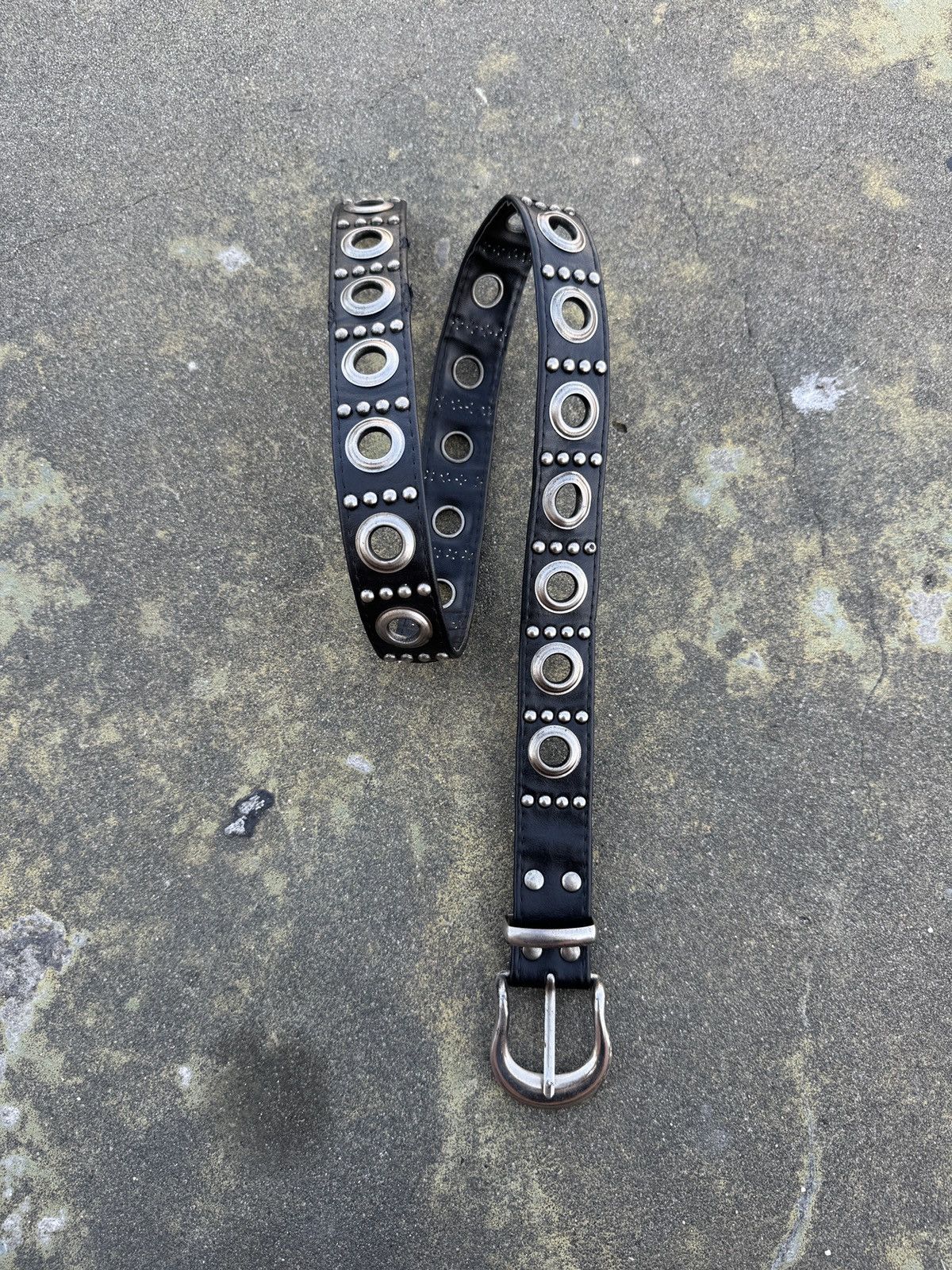 Japanese Brand Studed Belt With One Prong Design Size ONE SIZE - 6 Thumbnail