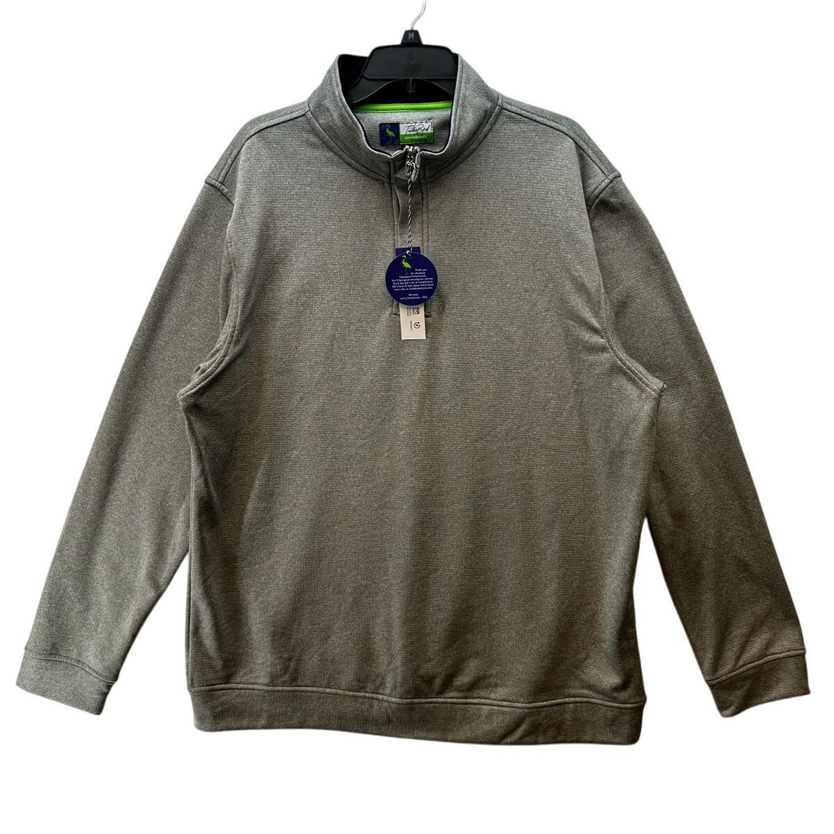 TaylorByrd Size XXL Grey Half Zip Active Fleece Long Sleeve