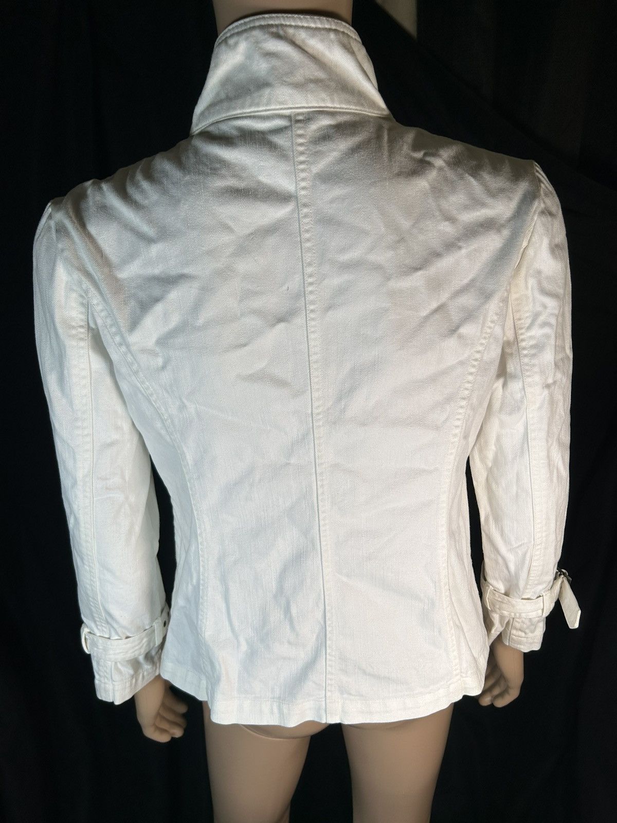 Japanese Brand Mariene Jobert White Tone Mortocycle Jacket Size US M / EU 48-50 / 2 - 4 Thumbnail
