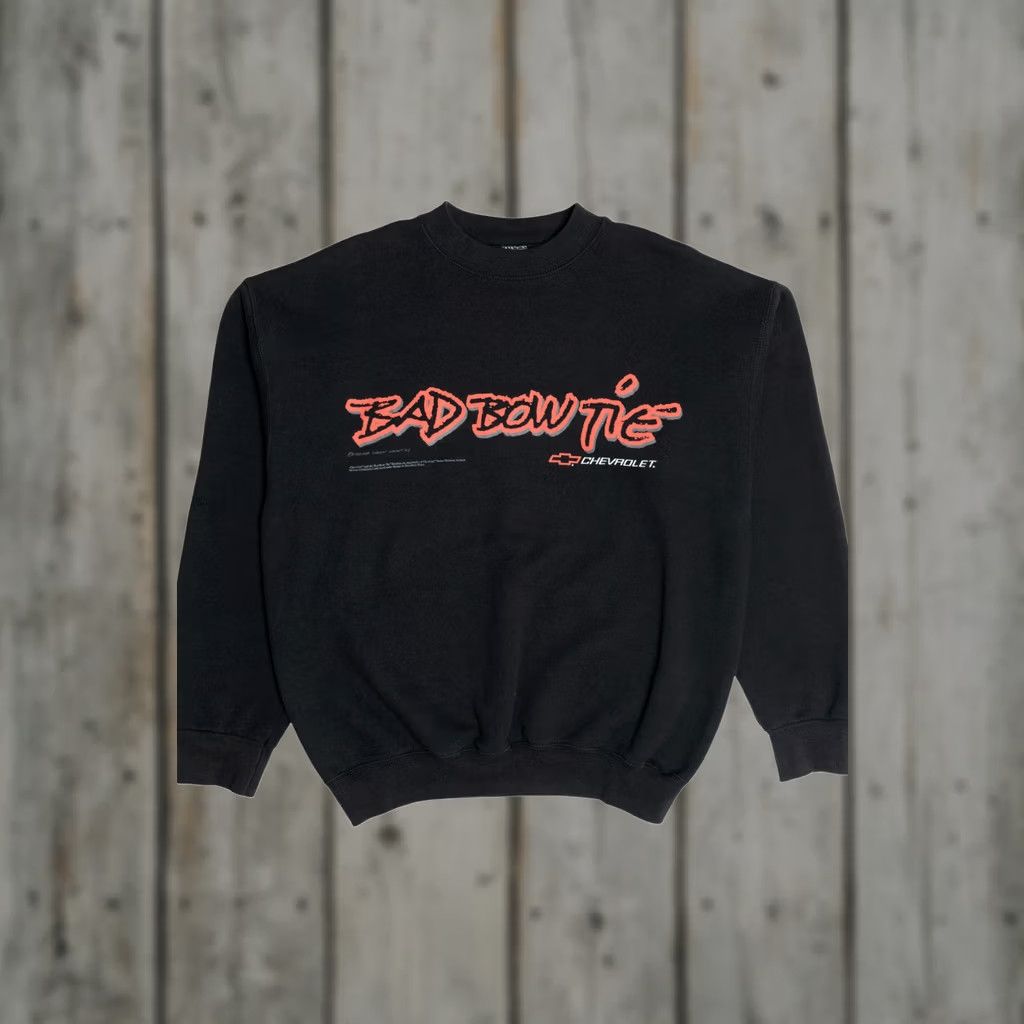 Fruit Of The Loom VINTAGE Chevrolet Promo Sweatshirt "Bad Bow Tie" Large Black 1990s Fruit of the Loom USA Cotton Polyester Size US L / EU 52-54 / 3 - 1 Thumbnail