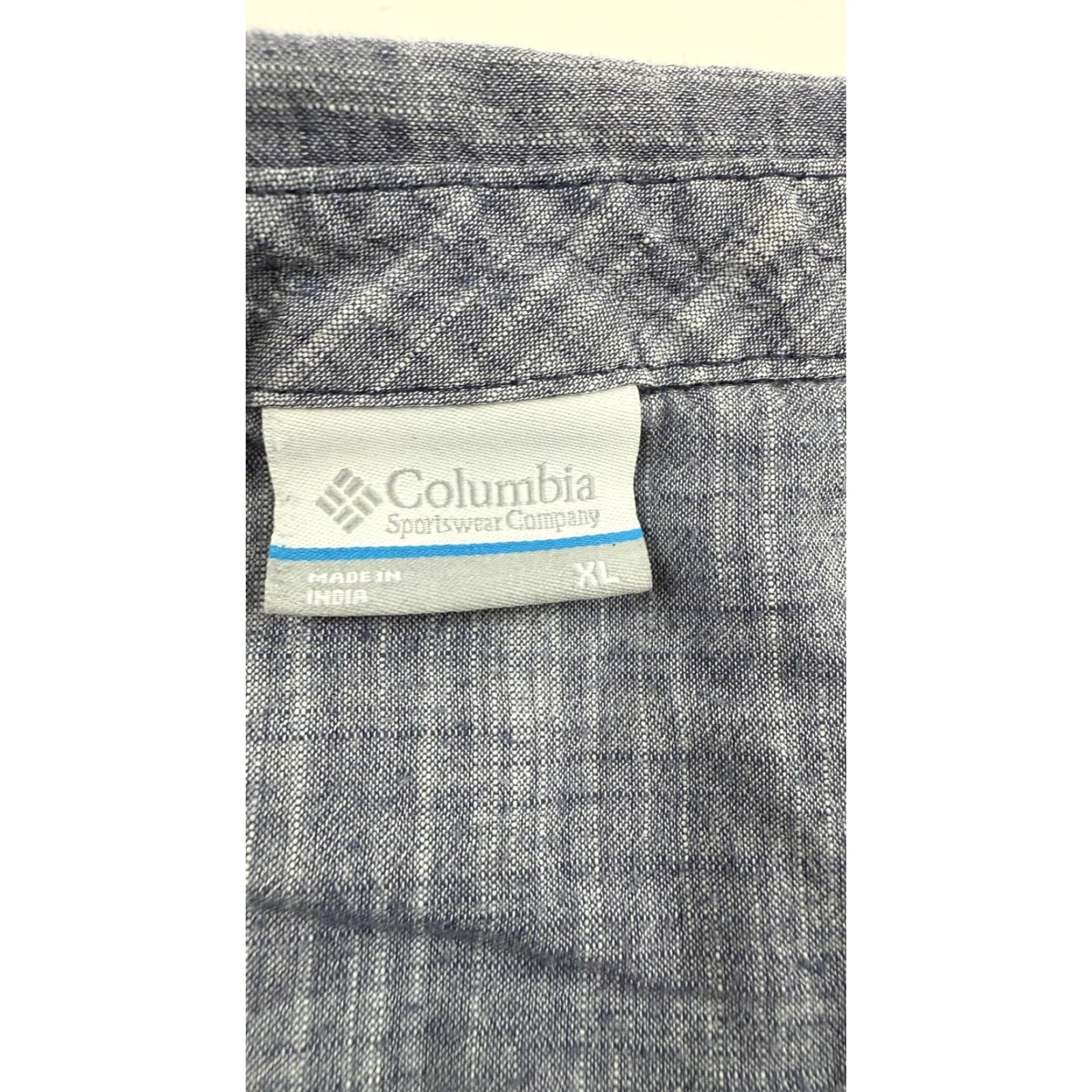 Vintage Columbia Shirt Mens XL Gray Long Sleeve Button-Up 100% Cotton Pocket Outdoors Size US XL / EU 56 / 4 - 3 Thumbnail