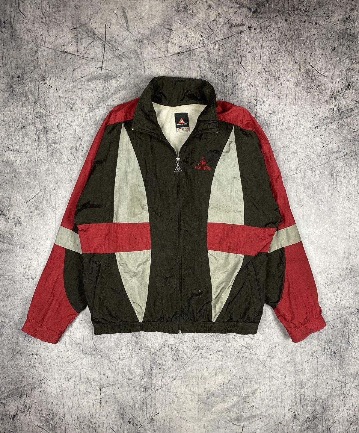Le Coq Sportif Vintage 90s Le Coq Sportif Drill Track Top Jacket Retro Size US L / EU 52-54 / 3 - 3 Thumbnail