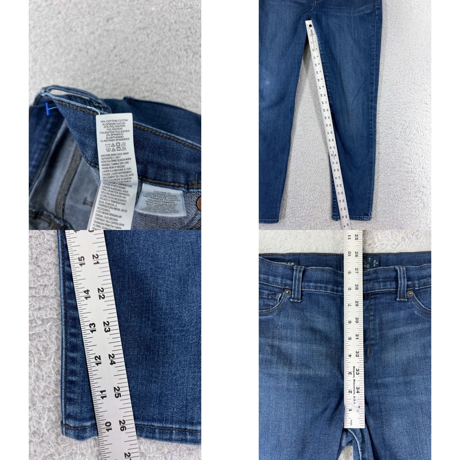 Lucky Brand Lucky Brand Jeans Women 10 Blue Denim Slim Skinny 5-Pocket Regular Inseam 26 in Cotton Stretch Comfort Modern Classic American Size 32" / US 10 / IT 46 - 8 Thumbnail