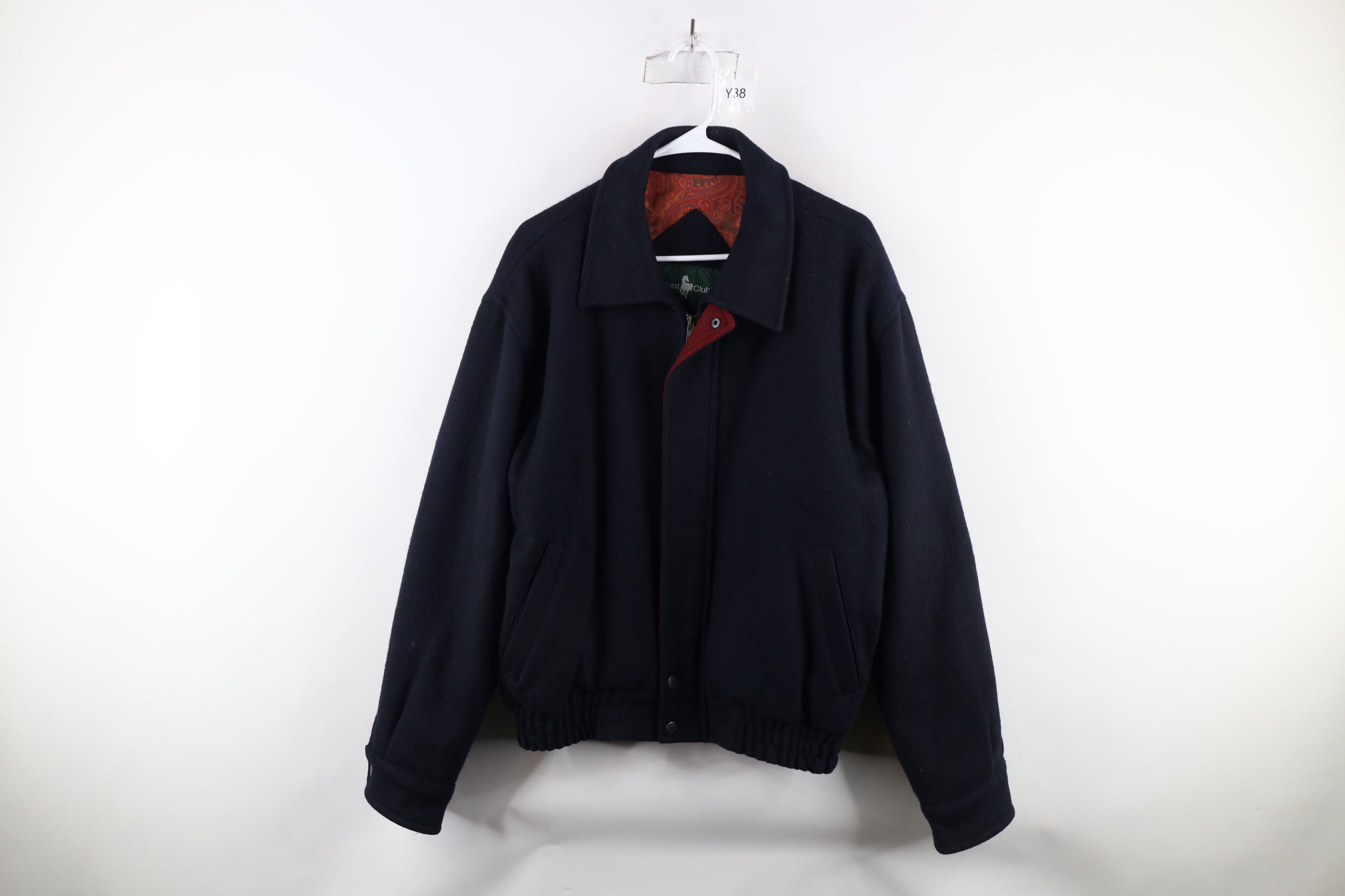 Vintage Vintage 90s Streetwear Full Zip Flight Bomber Jacket Blue Size US M / EU 48-50 / 2 - 1 Thumbnail
