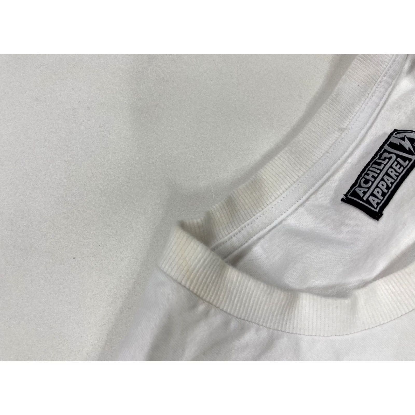 Vintage Achille Apparel Racing Graphic T-shirt Men Slim Fit 3XL White Size US XXL / EU 58 / 5 - 6 Thumbnail