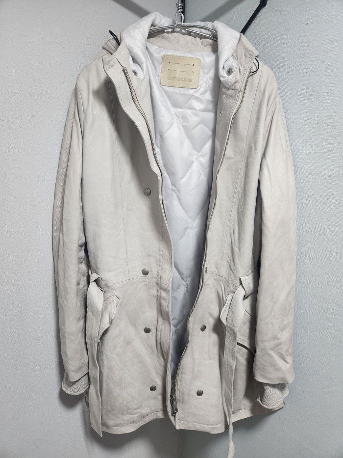 Giorgio Brato Giorgio Brato Brushed Calf Leather hooded Jacket Size M / US 6-8 / IT 42-44 - 4 Thumbnail