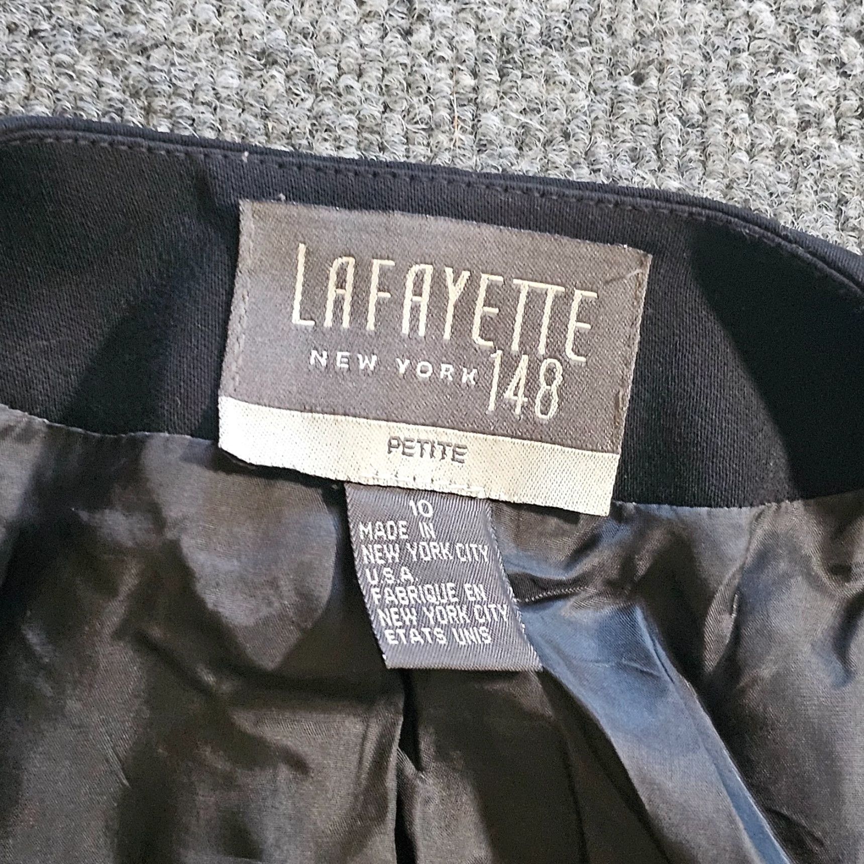 Vintage Lafayette 148 Jacket Womens 10 Black Wool Open Belted Long Sleeve Career Classic Menus sharp? Size L / US 10 / IT 46 - 3 Thumbnail