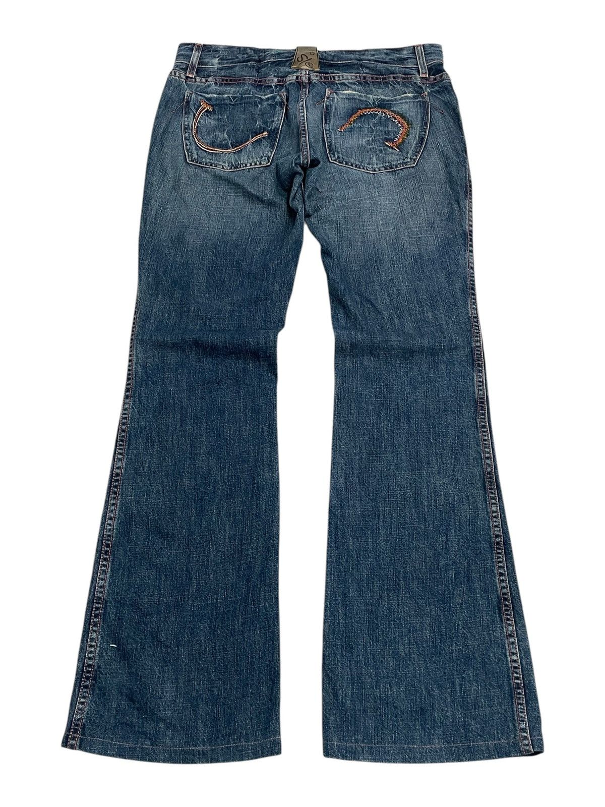 Hysteric Glamour × Japanese Brand Sacred 28 Bootcut Front Pocket Embroidery Distressed Size US 32 / EU 48 - 2 Thumbnail