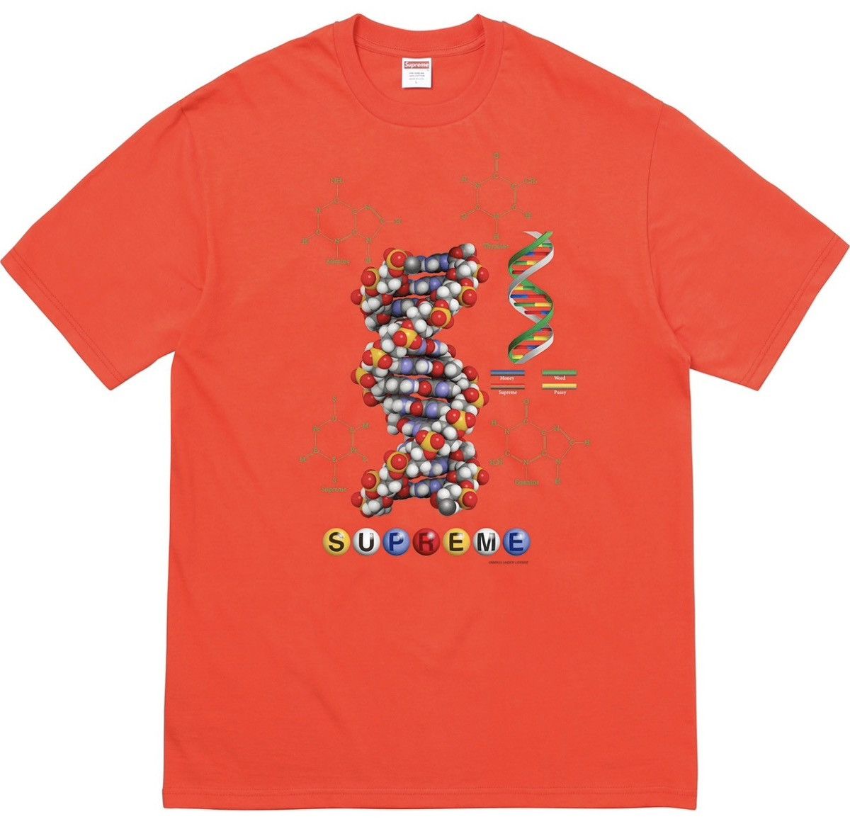 Supreme NEW FW17 Supreme DNA Tee ORANGE Size L Size US L / EU 52-54 / 3 - 1 Thumbnail