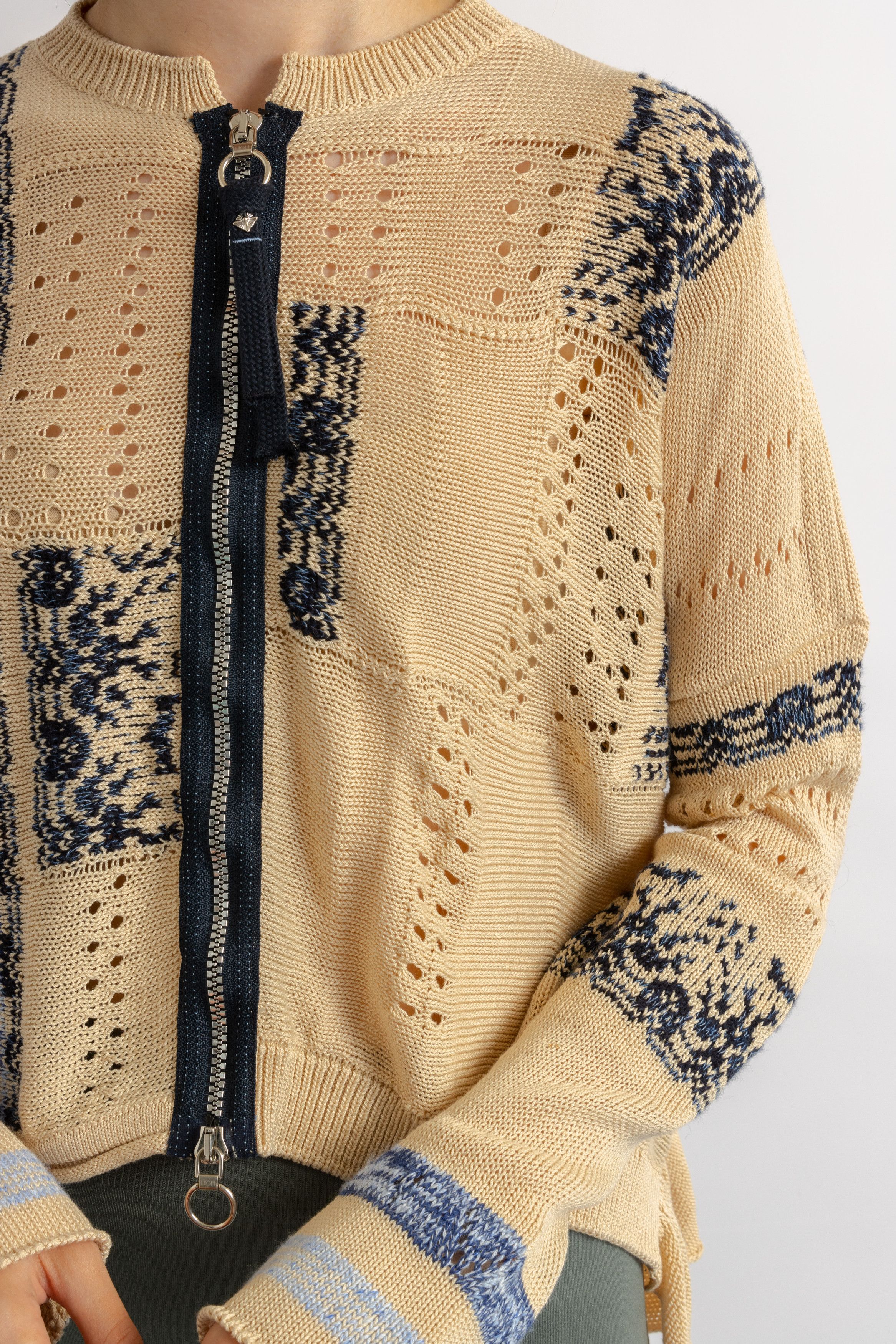 High Sport 00s Vintage Woman Preowned HIGH Knit Cardigan 8688 Size L / US 10 / IT 46 - 3 Thumbnail