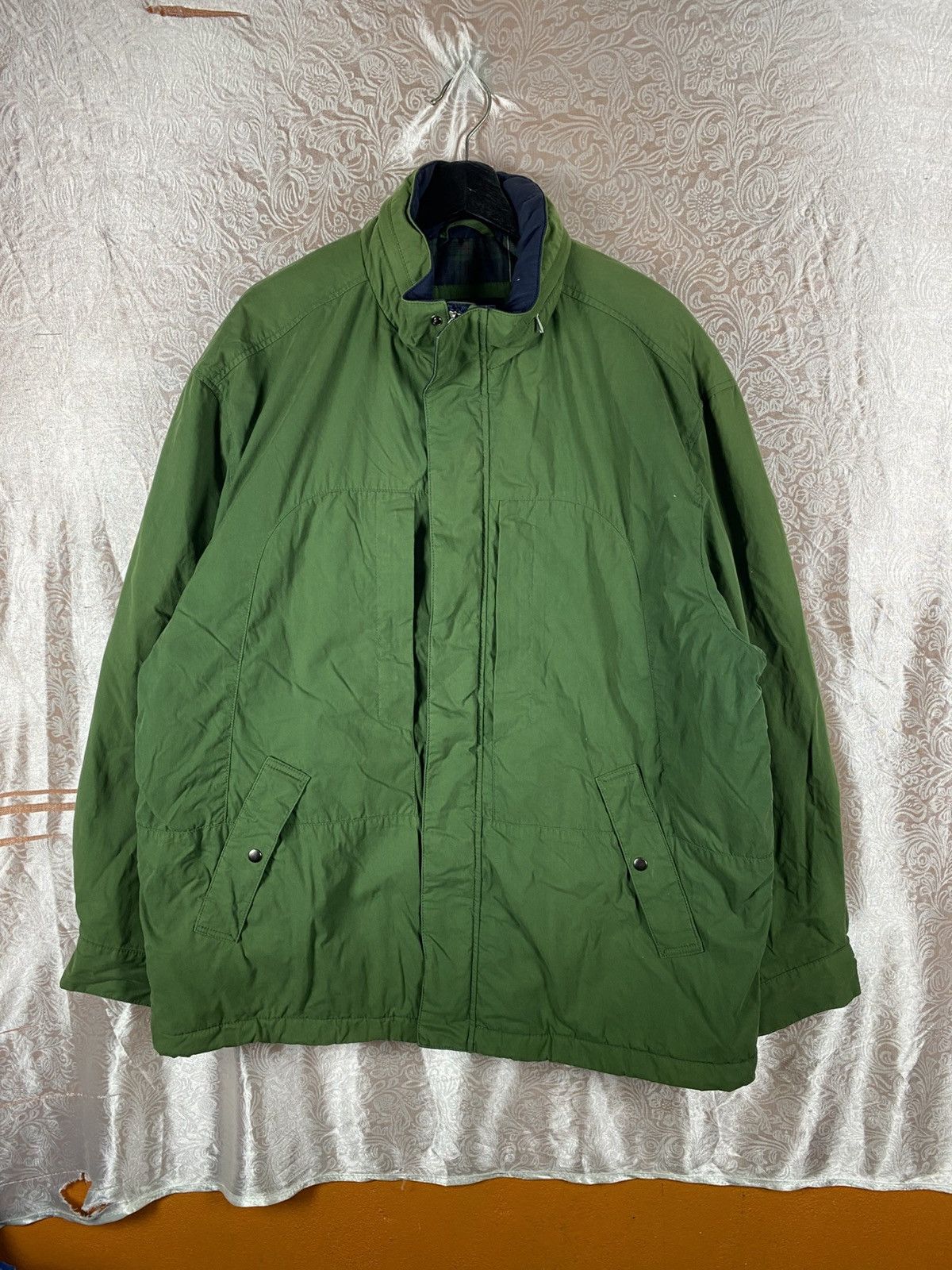 Japanese Brand Vintage VAN JAC Green Plaid Lined Field Jacket Size US XL / EU 56 / 4 - 3 Thumbnail