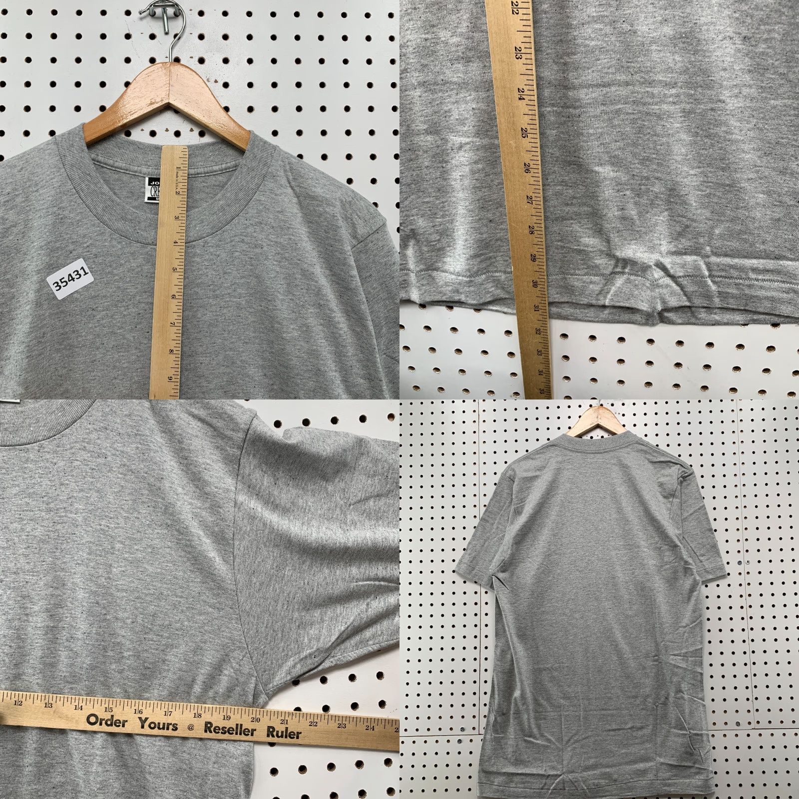 Jockey VINTAGE Jockey Shirt Mens Medium Gray 90s Single Stitch USA Crew Neck 20x31 Mens Size US M / EU 48-50 / 2 - 8 Thumbnail