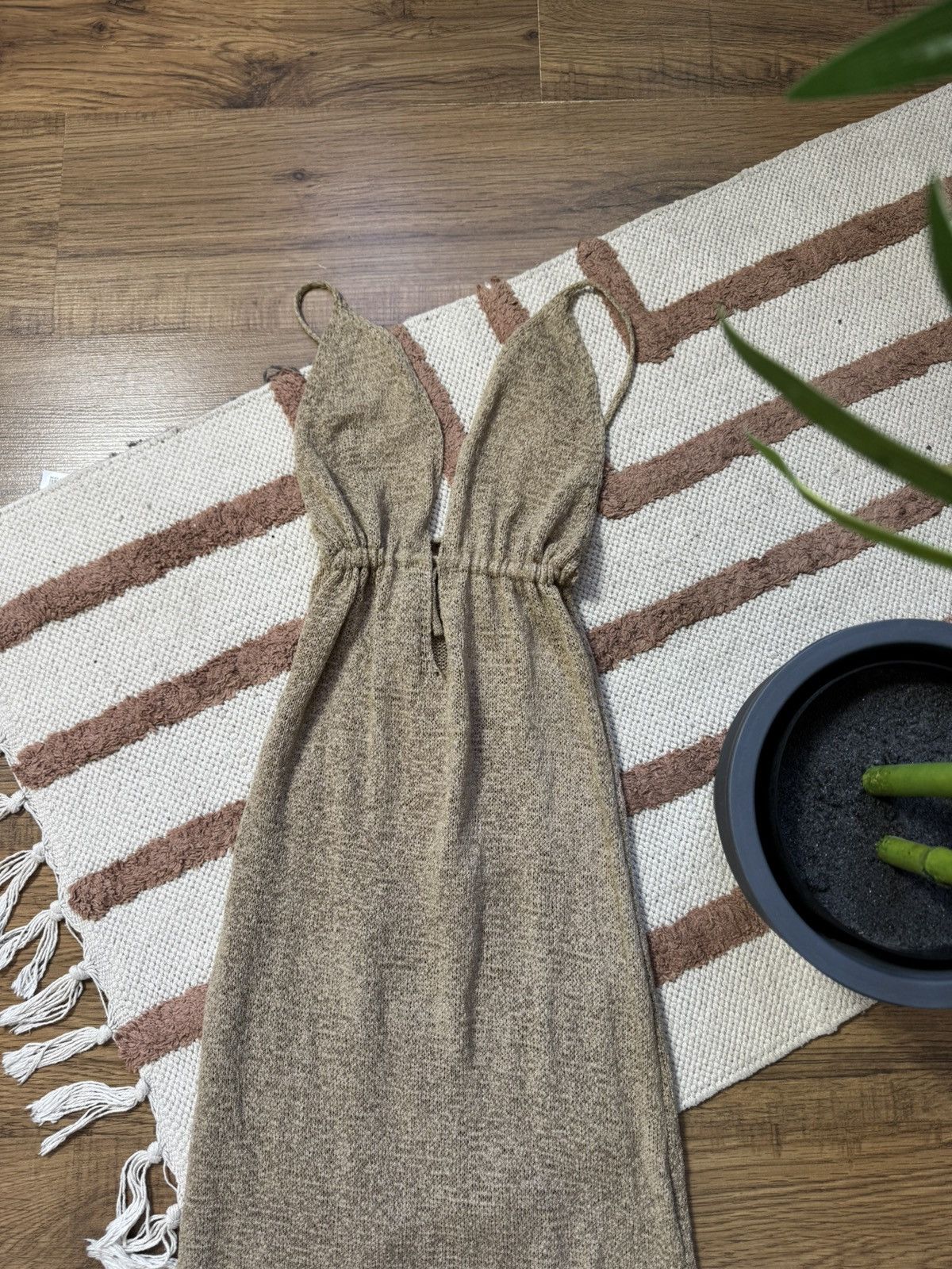 Vintage ISSEY MIYAKE STYLE MESH BEIGE BEACH DRESS Size S / US 4 / IT 40 - 4 Thumbnail
