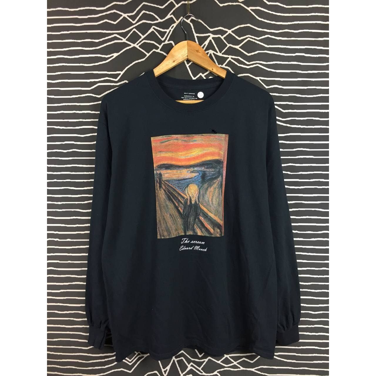 Vintage The Scream Edvard Munch Iconic Art Longsleeve Tee Size US L / EU 52-54 / 3 - 1 Thumbnail