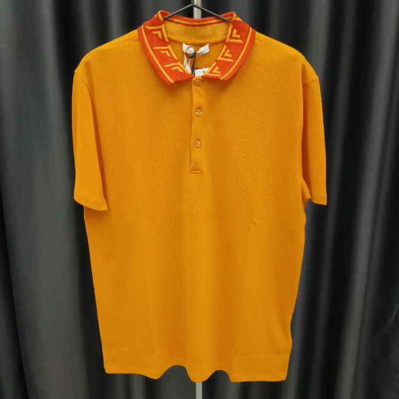 Versace Versace Orange Cotton Men's Polo Shirt 0089 Size US L / EU 52-54 / 3 - 1 Thumbnail