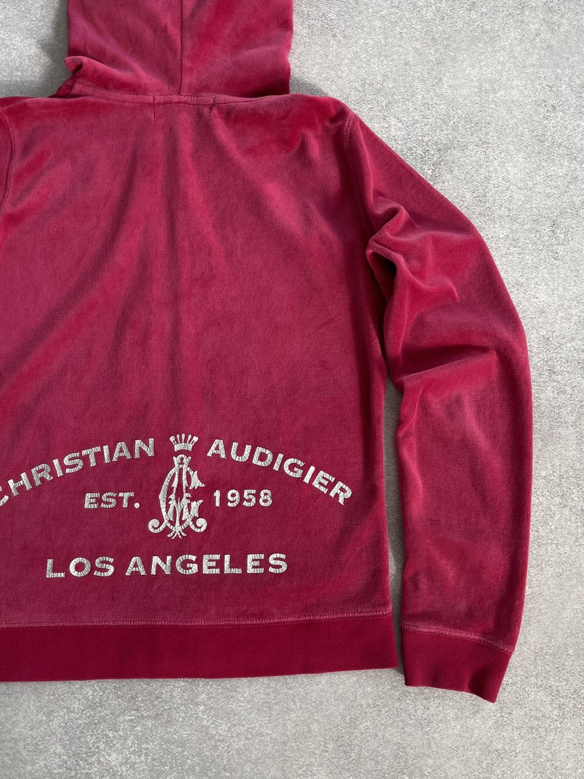 Christian Audigier VINTAGE CHRISTIAN AUDIGIER VELOUR Y2K ed hardy ZIP UP HOODIE Size L / US 10 / IT 46 - 7 Thumbnail