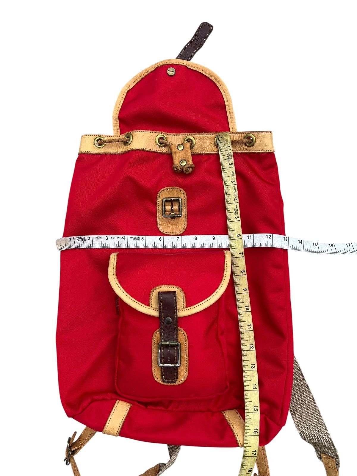 Porter Vintage Porter by Yoshida Red Nylon Leather Backpack Bag Size ONE SIZE - 7 Thumbnail