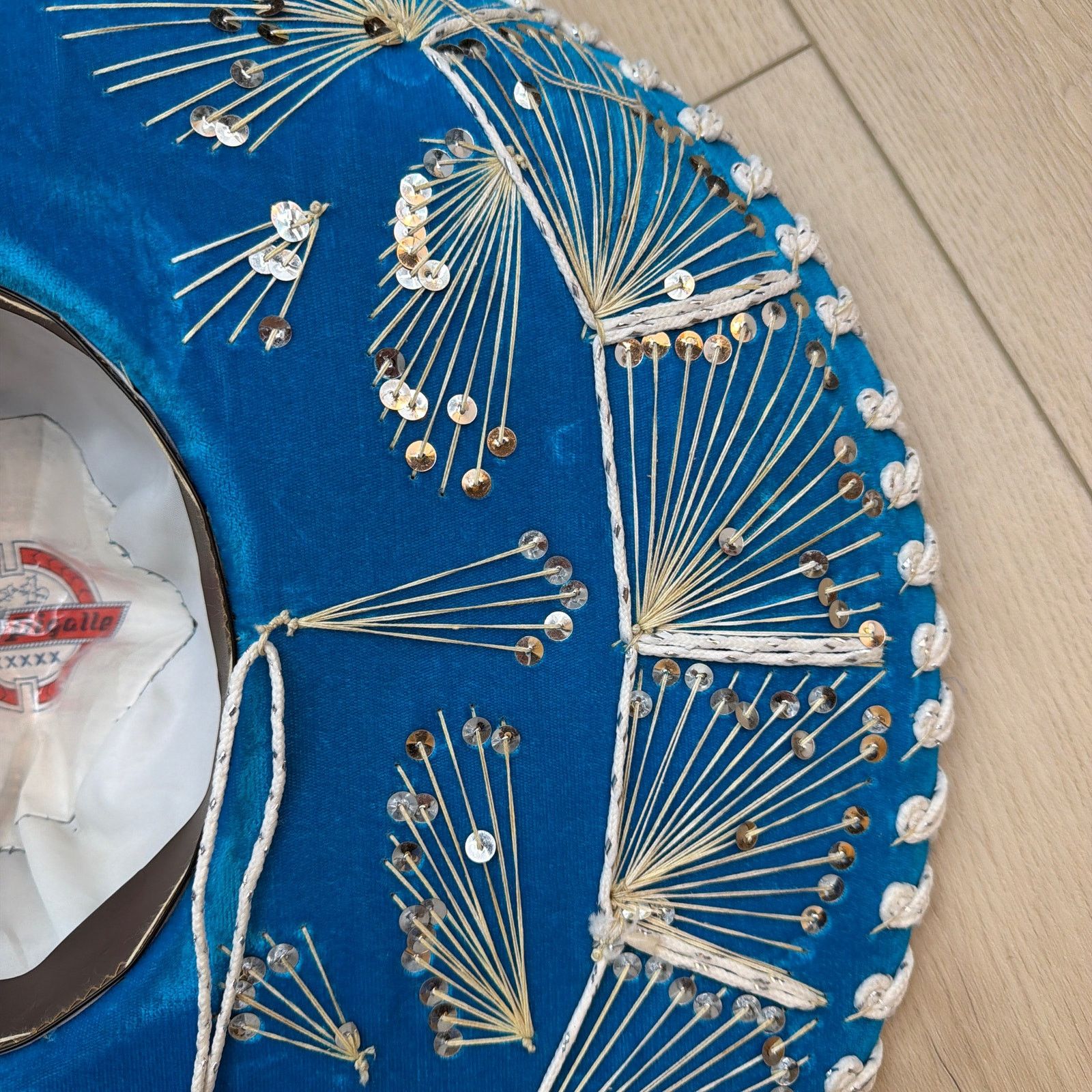 Pigalle Pigalle XXXXX Blue Sequin Sombrero Hat 23 in Diameter Size US M / EU 48-50 / 2 - 19 Thumbnail
