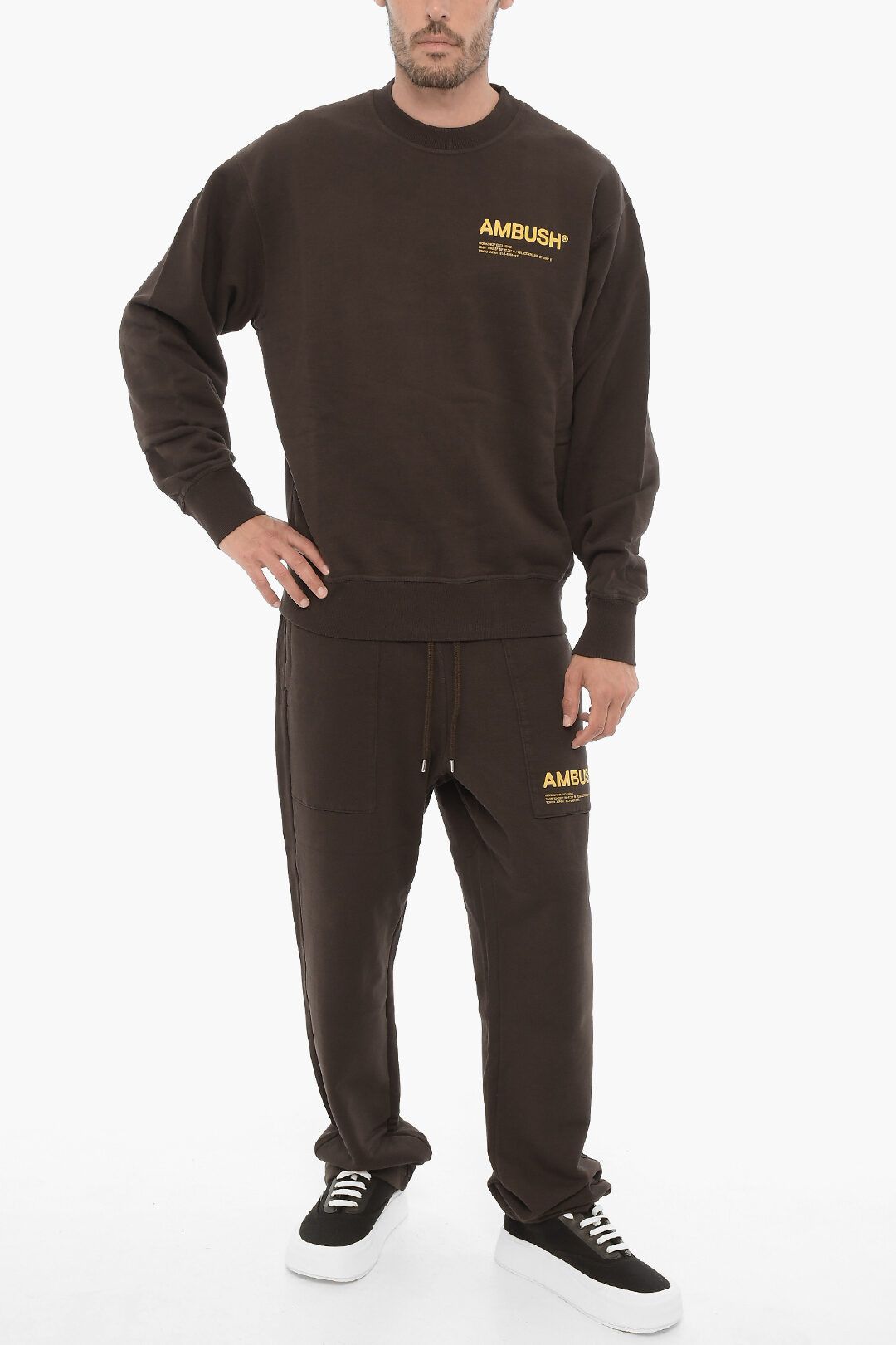 Ambush Design og1mm0925 Crewneck Sweatshirt in Brown Size US S / EU 44-46 / 1 - 4 Thumbnail