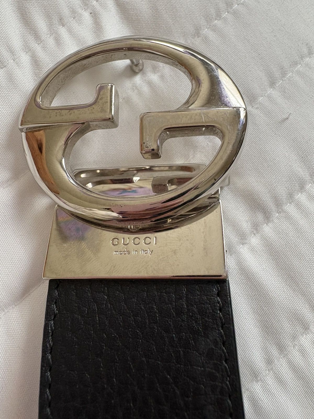 Gucci Black leather Gucci belt Size 42 - 2 Thumbnail