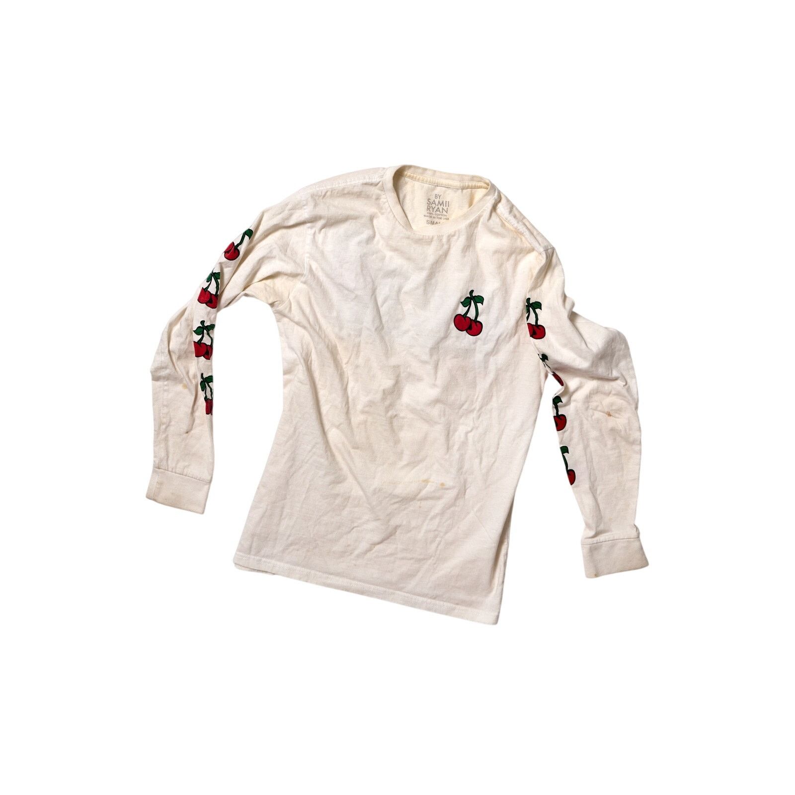 Vans Vans “Cherries” White Long-Sleeve Graphic Tee – Sz S Size S / US 4 / IT 40 - 2 Thumbnail