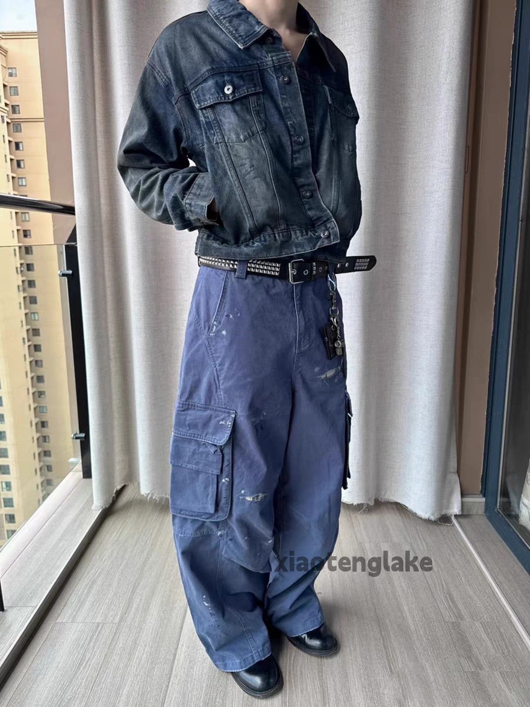 zx vintage washed faded loose baggy cargo pants