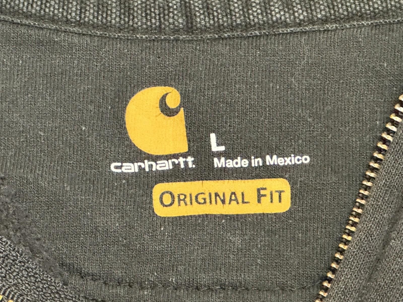 Carhartt Carhartt Unisex Large Black Original Fit Zipper Hoodie Size US L / EU 52-54 / 3 - 12 Thumbnail