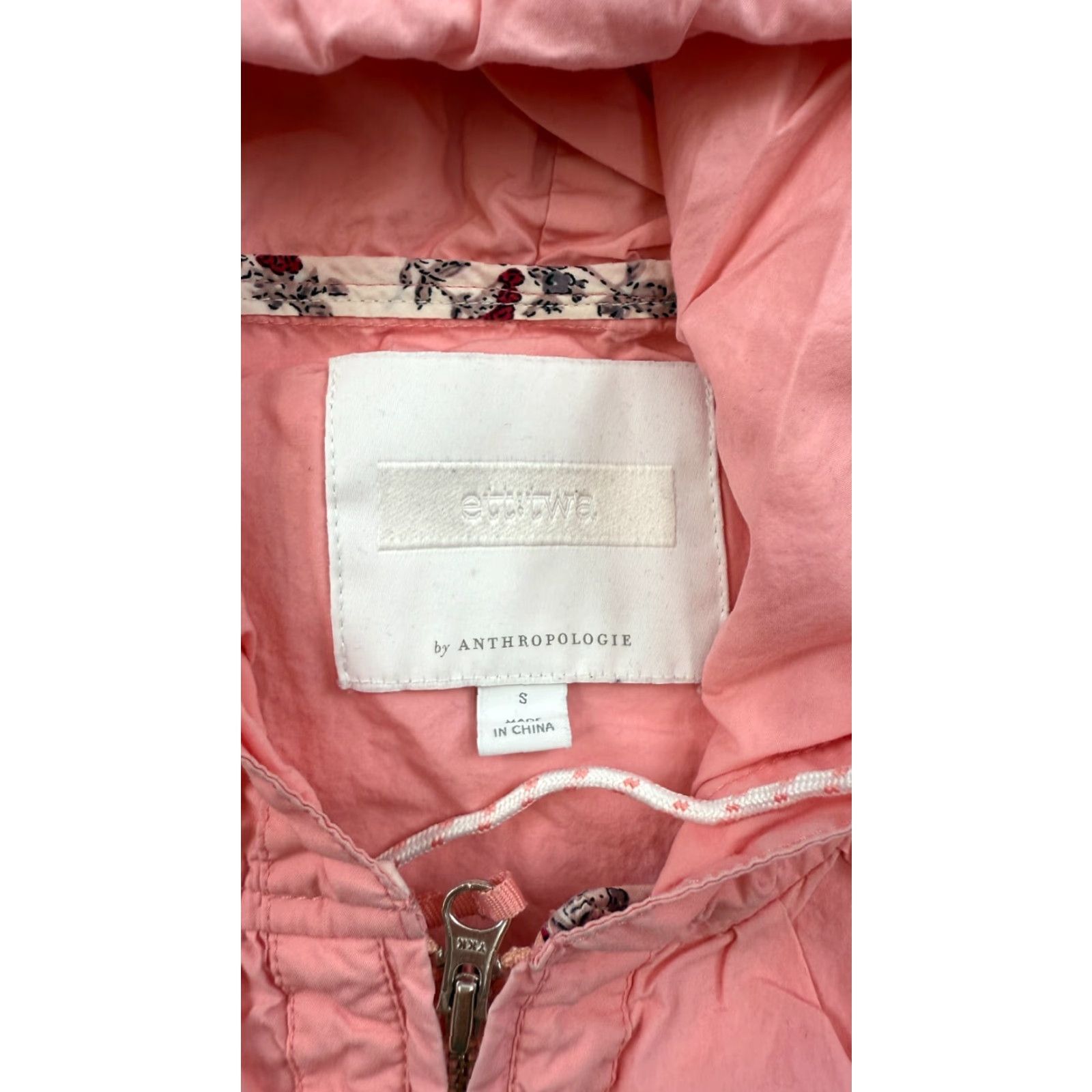 Anthropologie Anthropologie Jacket Womens Small Pink Crop Windbreaker Hooded Full Up Ett Twa Size S / US 4 / IT 40 - 4 Thumbnail