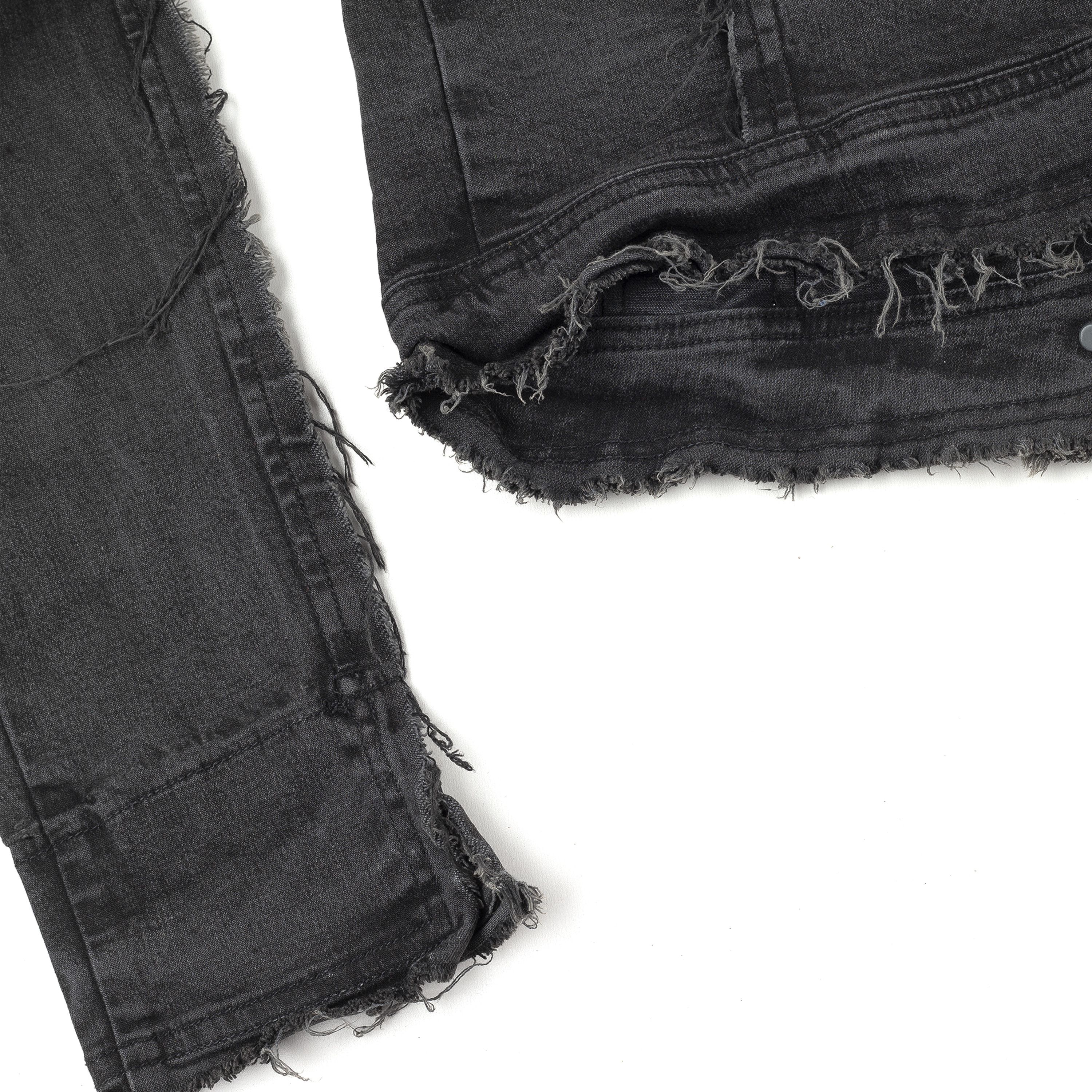 plein sud Plein Sud Dark Distressed Vintage Denim Jacket (S) Size S / US 4 / IT 40 - 5 Thumbnail