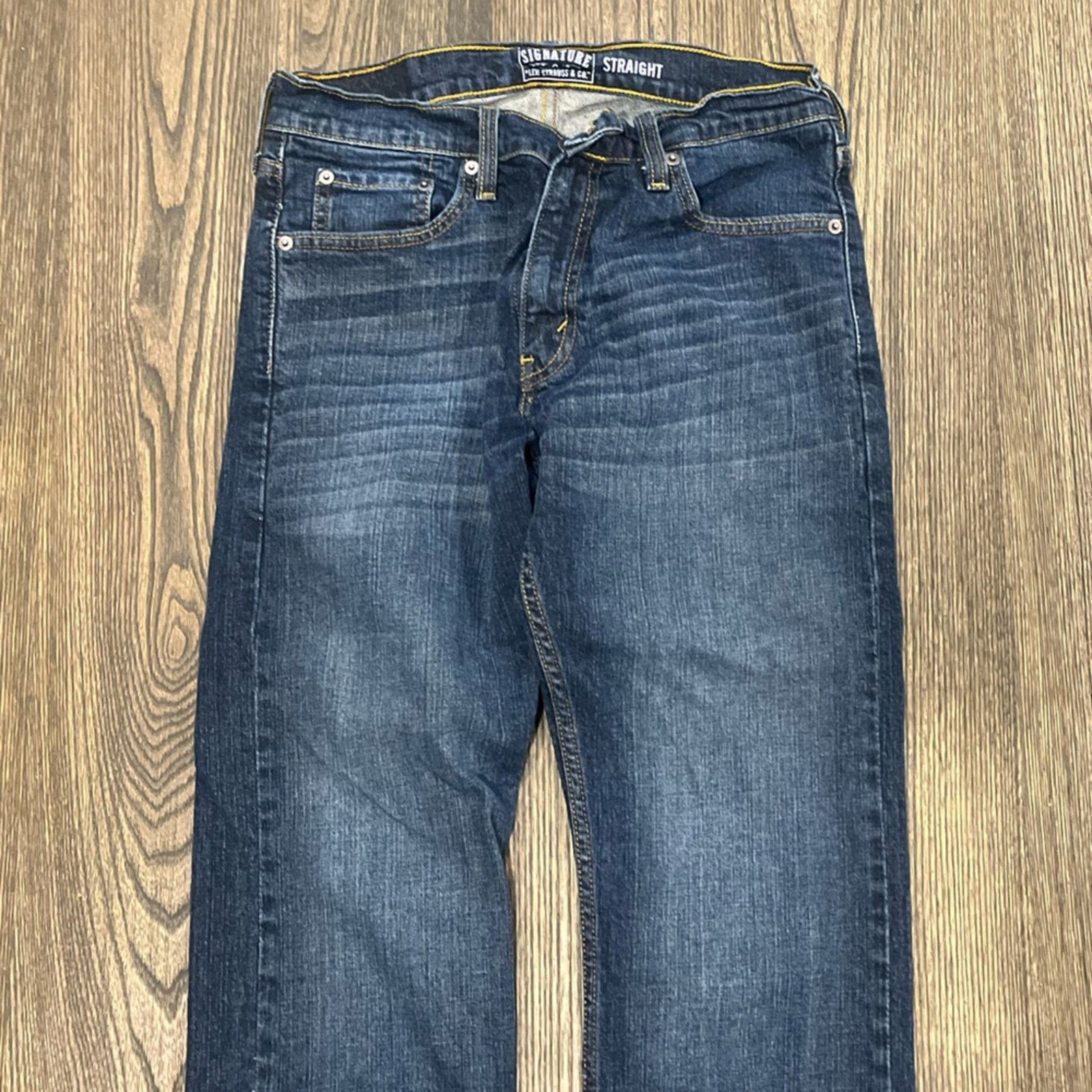 Levi's Levis Signature Straight Jeans Mid Rise Whisker Size US 30 / EU 46 - 4 Thumbnail