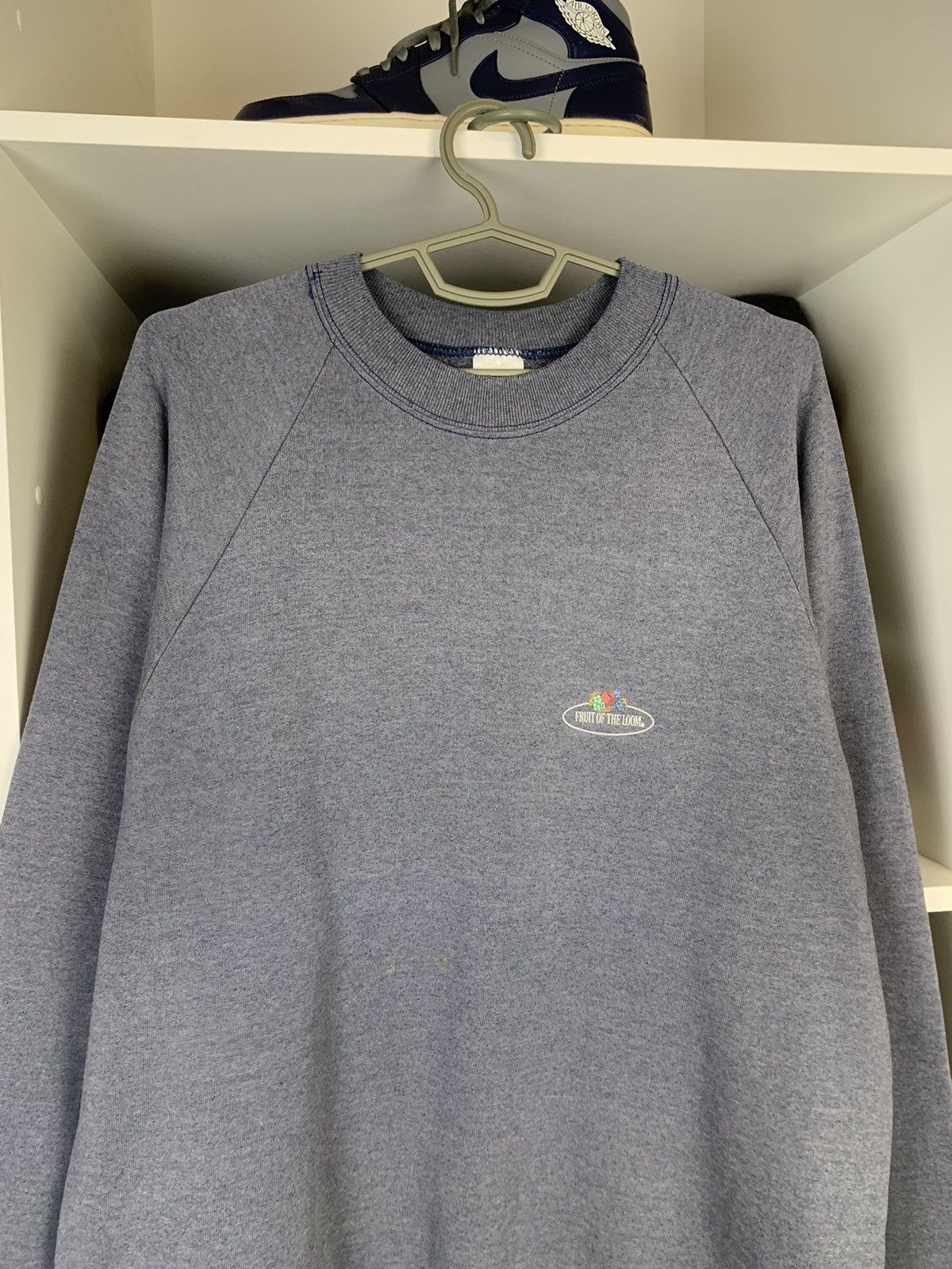 Fruit Of The Loom Vintage Fruit Of The Loom Faded Blank Sweatshirt Size US L / EU 52-54 / 3 - 2 Thumbnail