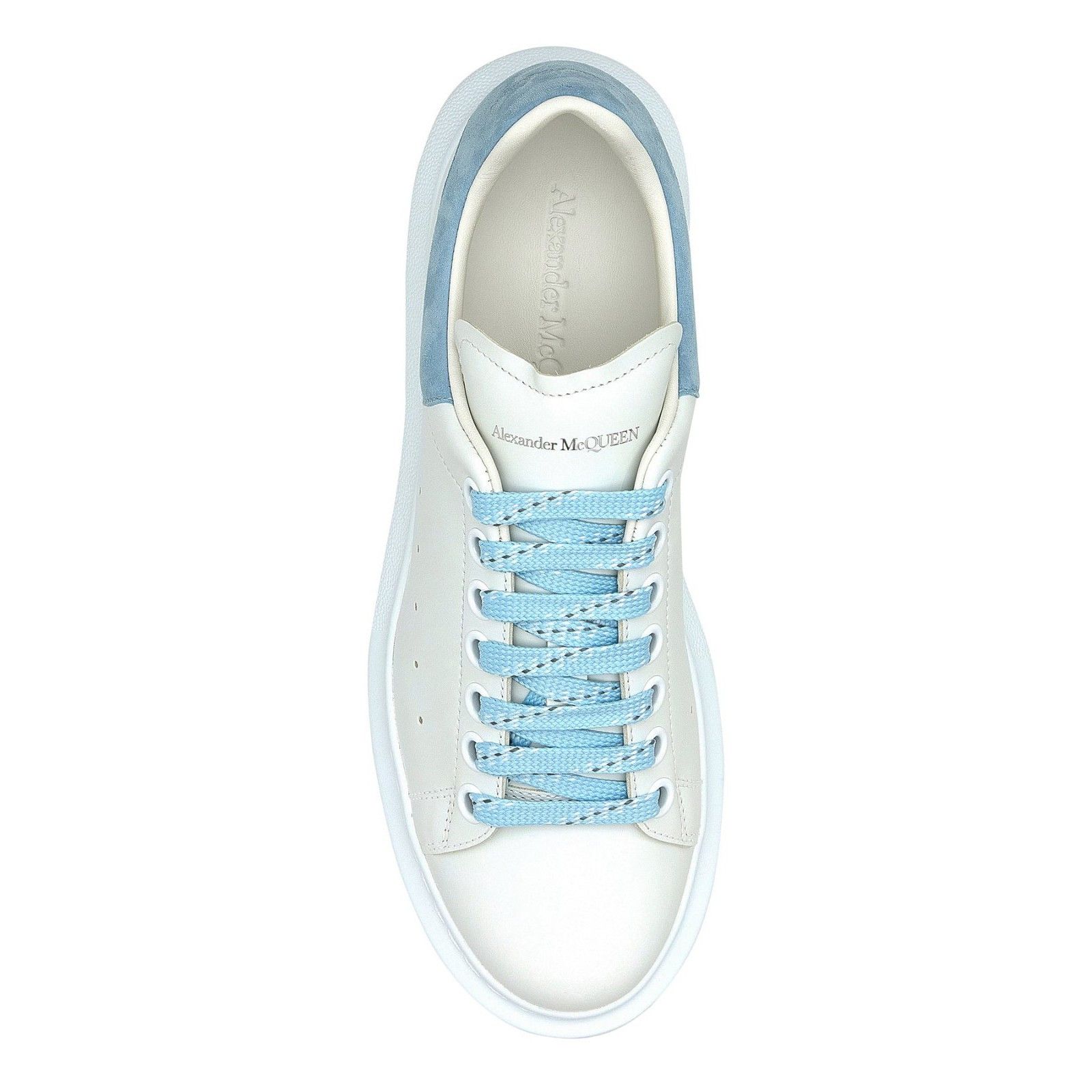 Alexander McQueen ALEXANDER MCQUEEN Oversized Light Blue White Leather Sneaker Size US 10 / IT 40 - 4 Thumbnail