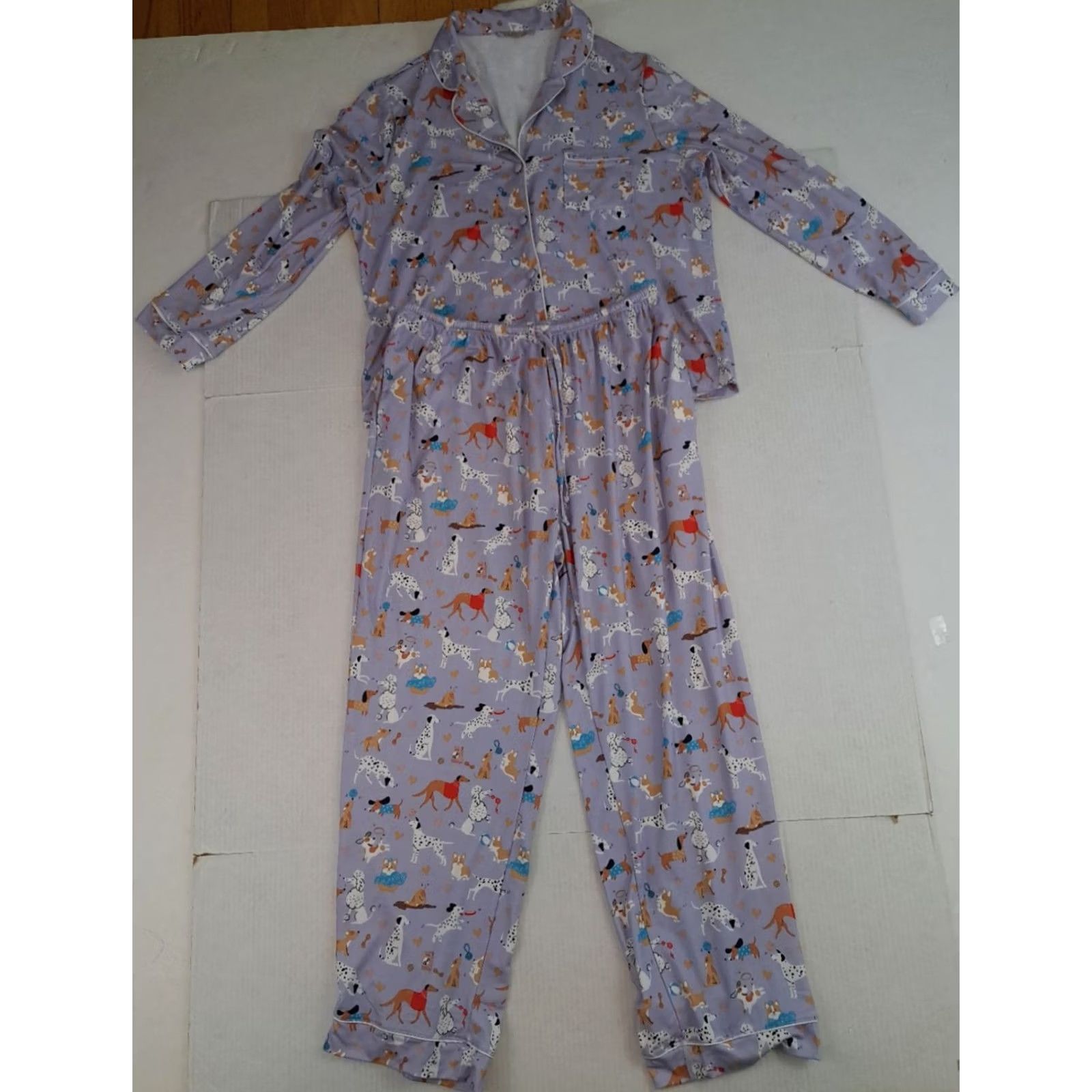 Vintage VINTAGE My Danielle All Over Assorted Dog Print Woman Large Pajama Set Size ONE SIZE - 2 Thumbnail