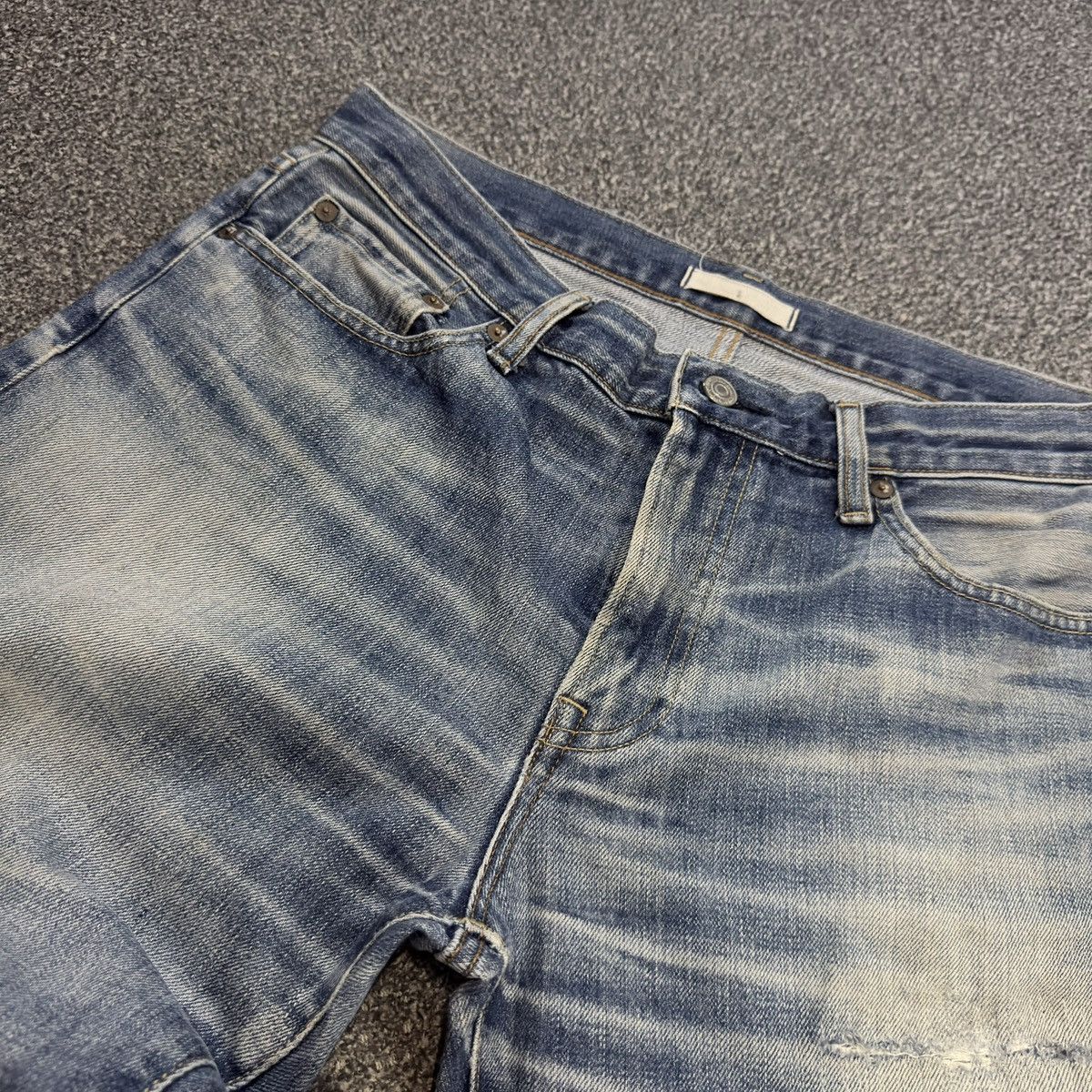 Undercover × Uniqlo Archives 🇯🇵 Vintage y2k Uniqlo UJ Faded Whisker Washed Denim Size US 34 / EU 50 - 10 Thumbnail