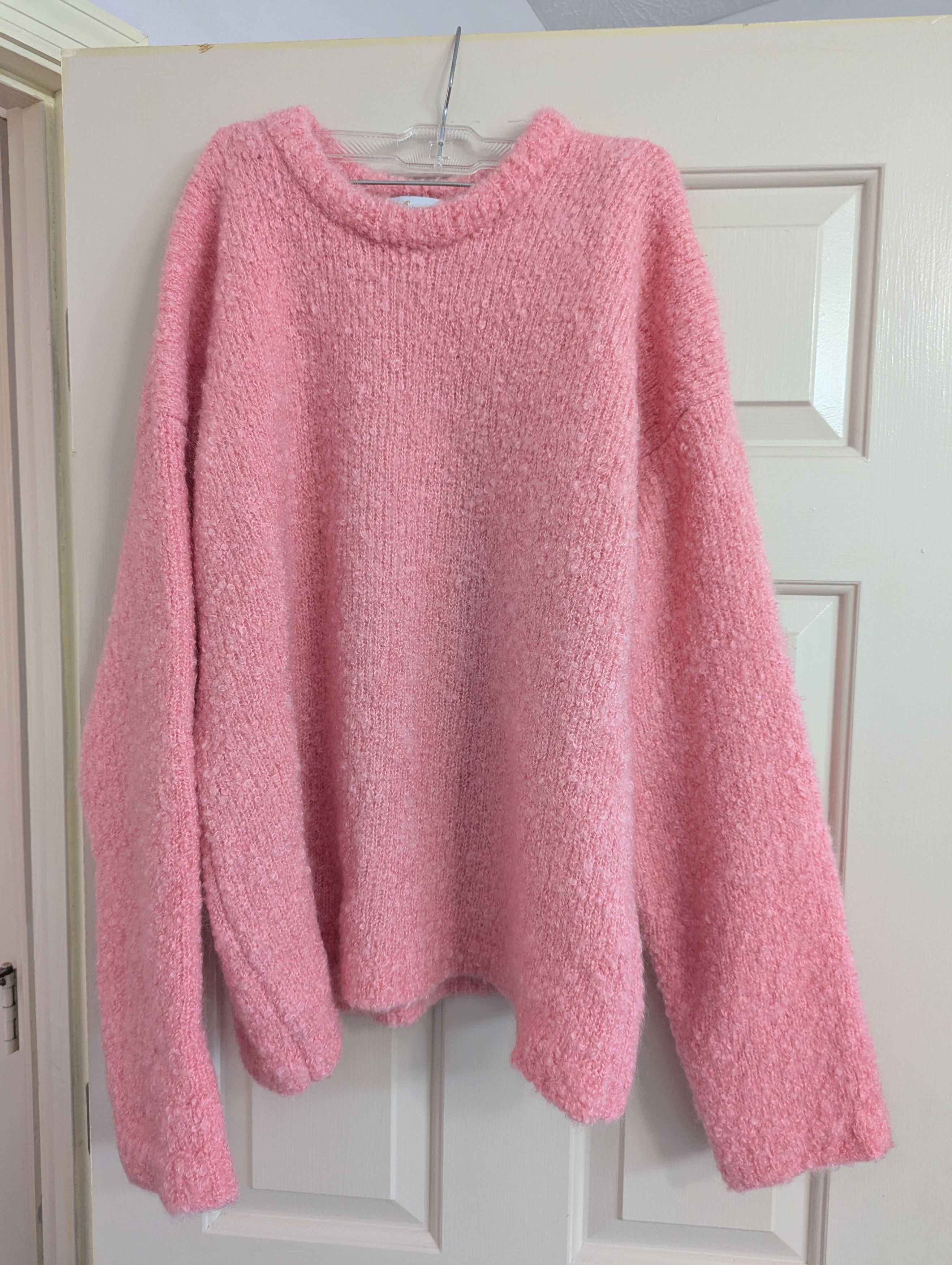 Wolf vs Goat Pink Boucle Crew Neck Sweater Size US M / EU 48-50 / 2 - 1 Thumbnail