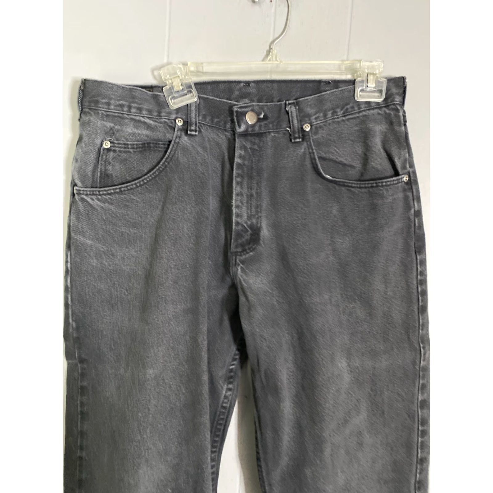 Wrangler VINTAGE Wrangler Jeans 33x28 Black Faded Cowboy Casual Size US 33 - 3 Thumbnail