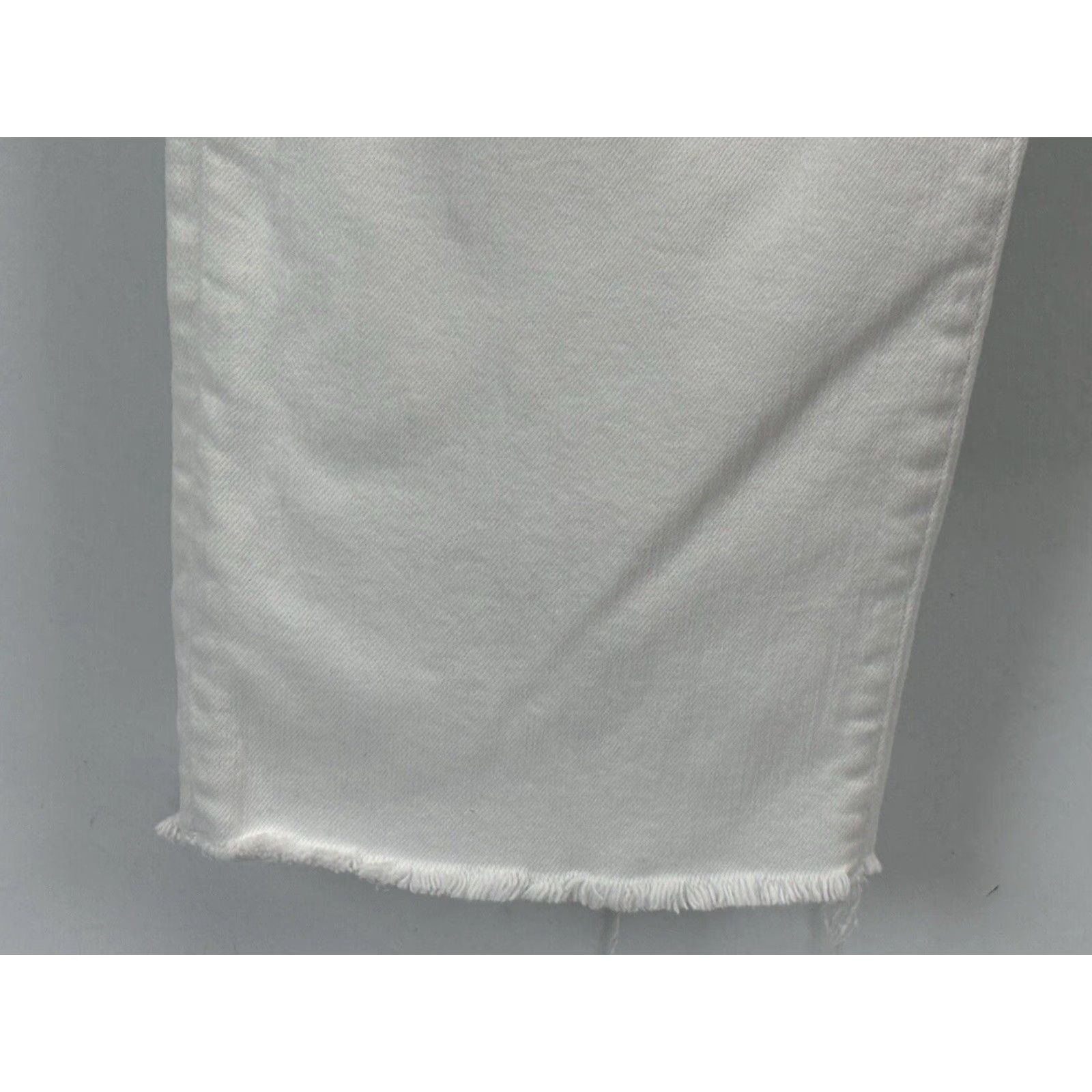 Madewell VINTAGE Madewell Women's Cropped Jeans Sz 31 Ivory Cotton Blend Raw Hem Size 24" / US 00 / IT 34 - 5 Thumbnail