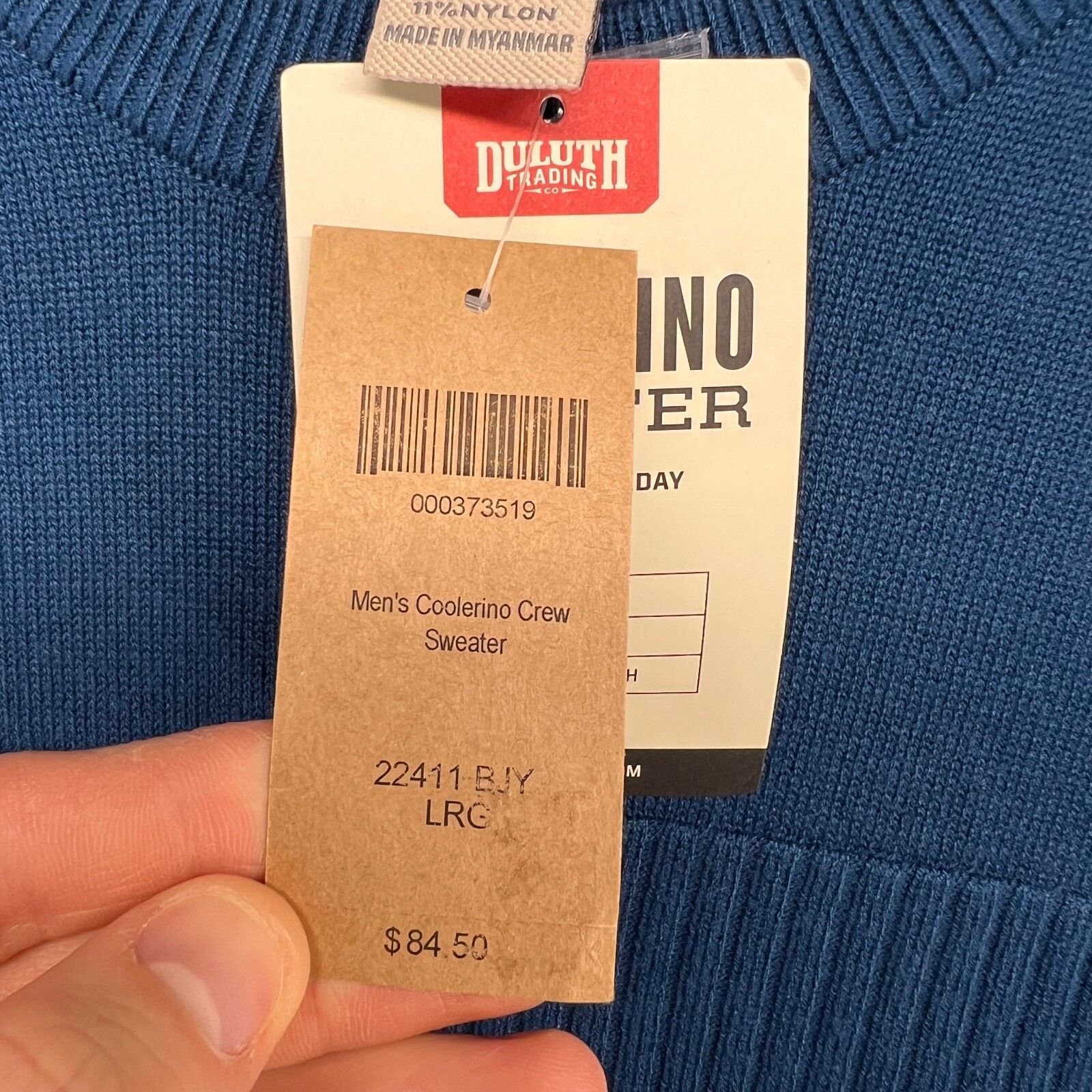 Duluth Trading Company Duluth Trading Co Sweater Men's Large Blue Coolmax Wool NEW Size US L / EU 52-54 / 3 - 8 Thumbnail