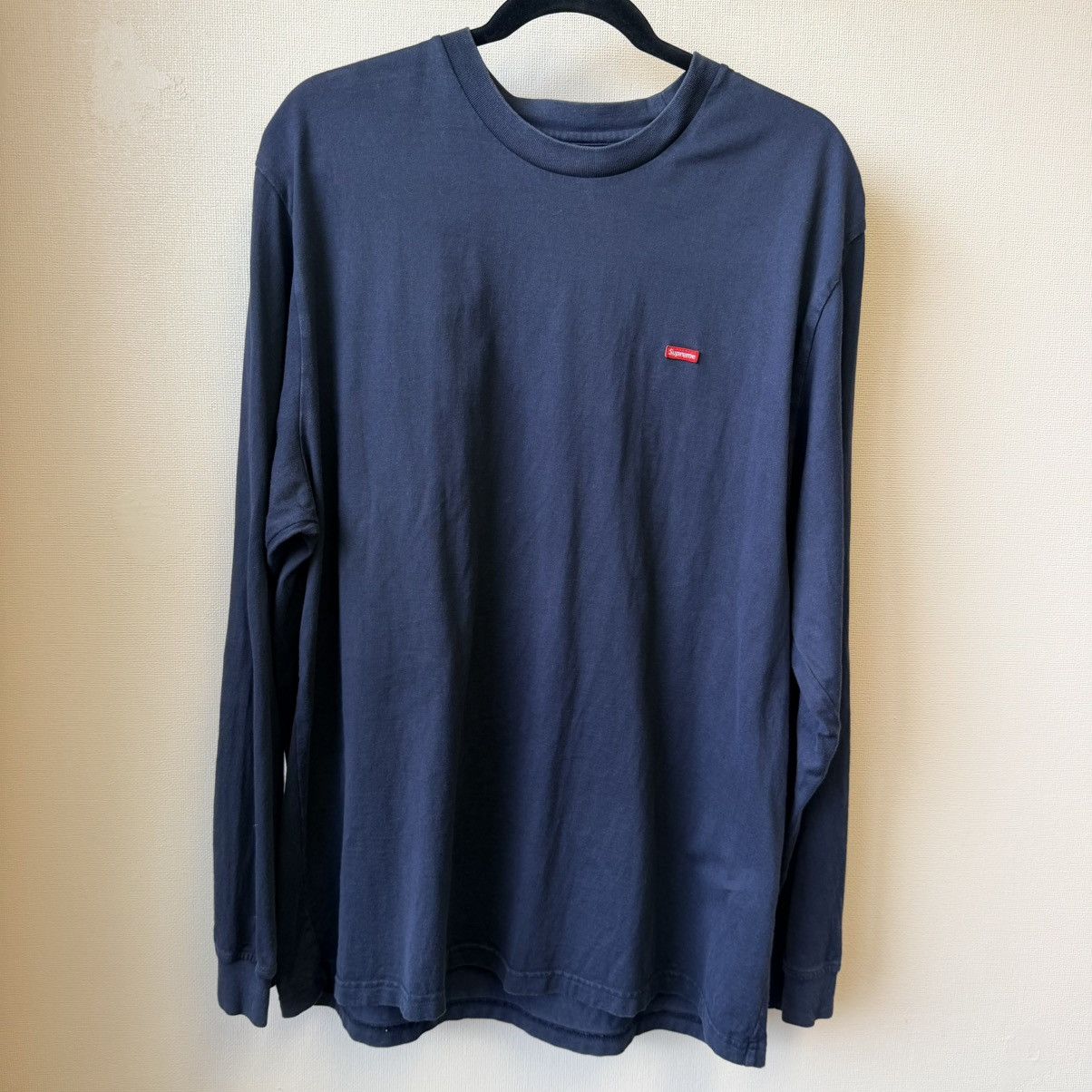 Supreme Supreme Small Box Logo Long Sleeve Tee Navy Blue XL Size US XL / EU 56 / 4 - 2 Thumbnail