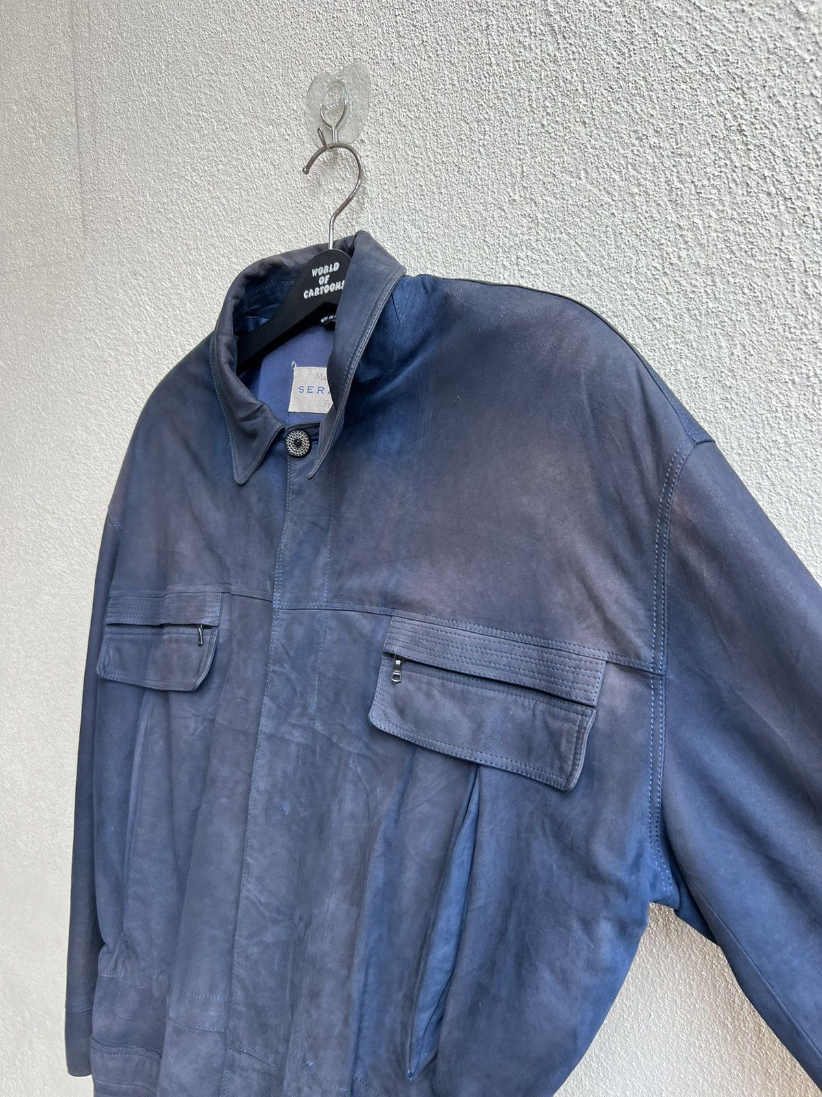 SERAPHIN Seraphin France Distress Sun Fade Oversize Leather Jacket Size US S / EU 44-46 / 1 - 7 Thumbnail