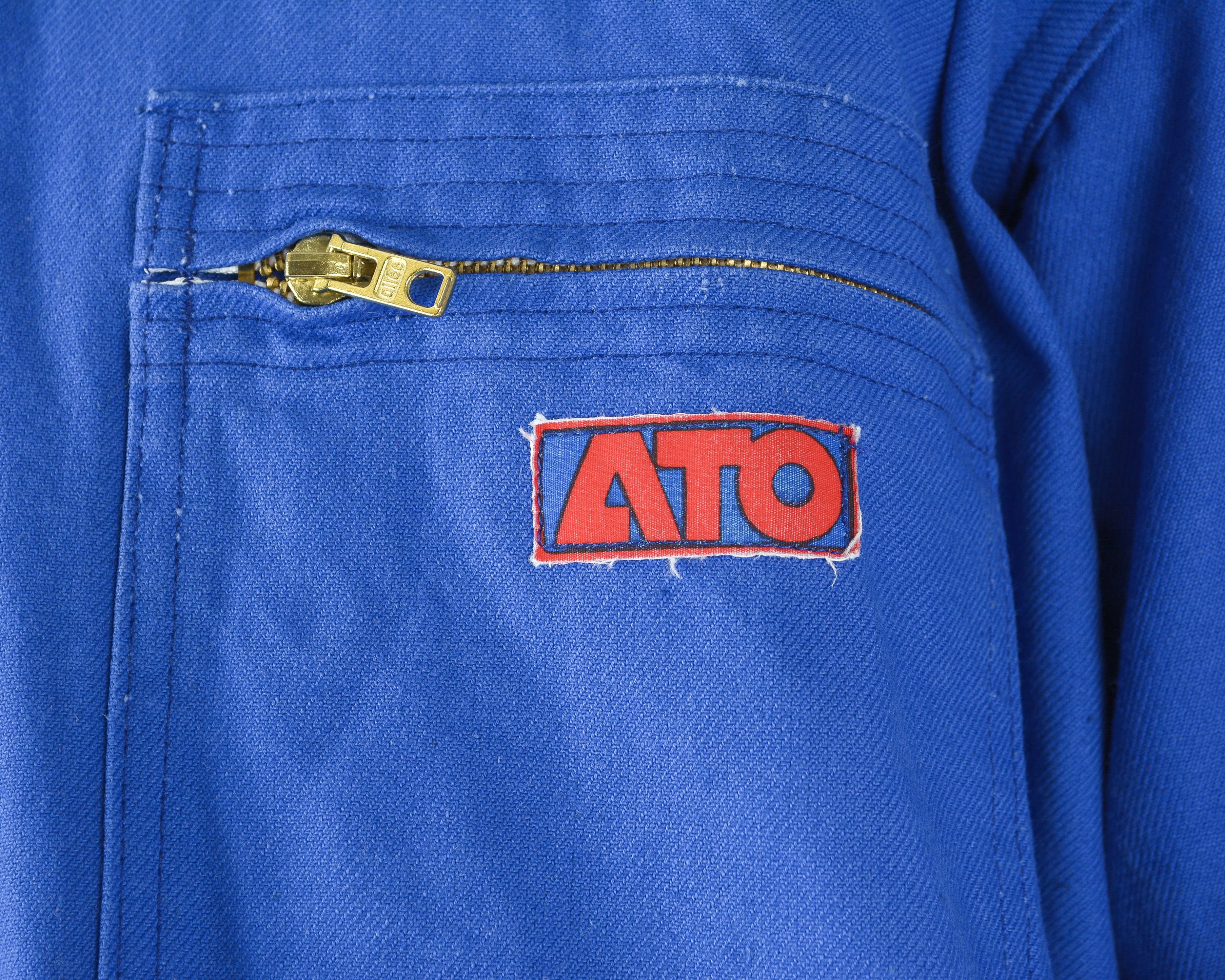 Vintage French ATO Ailee Men Boilersuit Coverall Worker Jumpsuit Size US 40 / EU 56 - 4 Thumbnail
