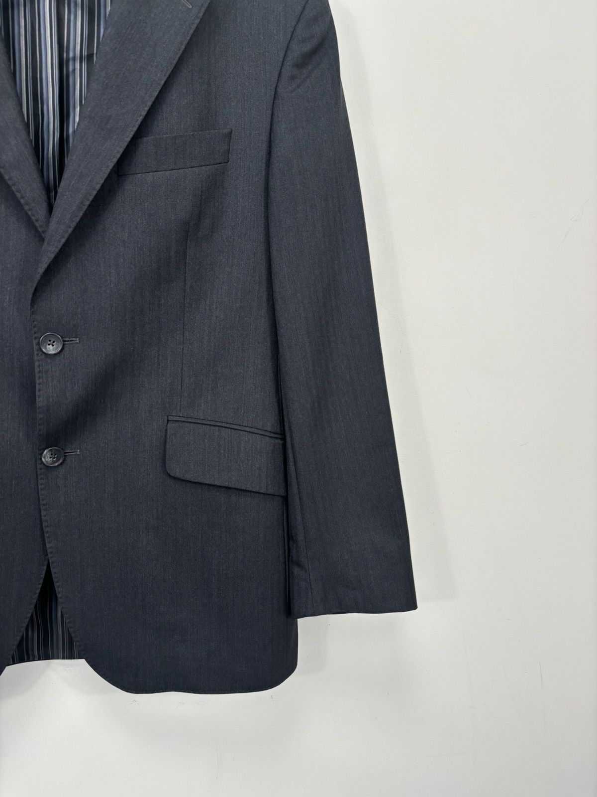 SCABAL Scabal Savile Row MTM Gray Formal 130s Wool Blazer Jacket Size 48R - 5 Thumbnail