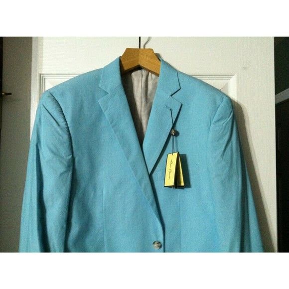 Alan Flusser ALAN FLUSSER MENS NEW COTTON SPORT COAT JACKET BLAZER 44L Size 44L - 2 Thumbnail